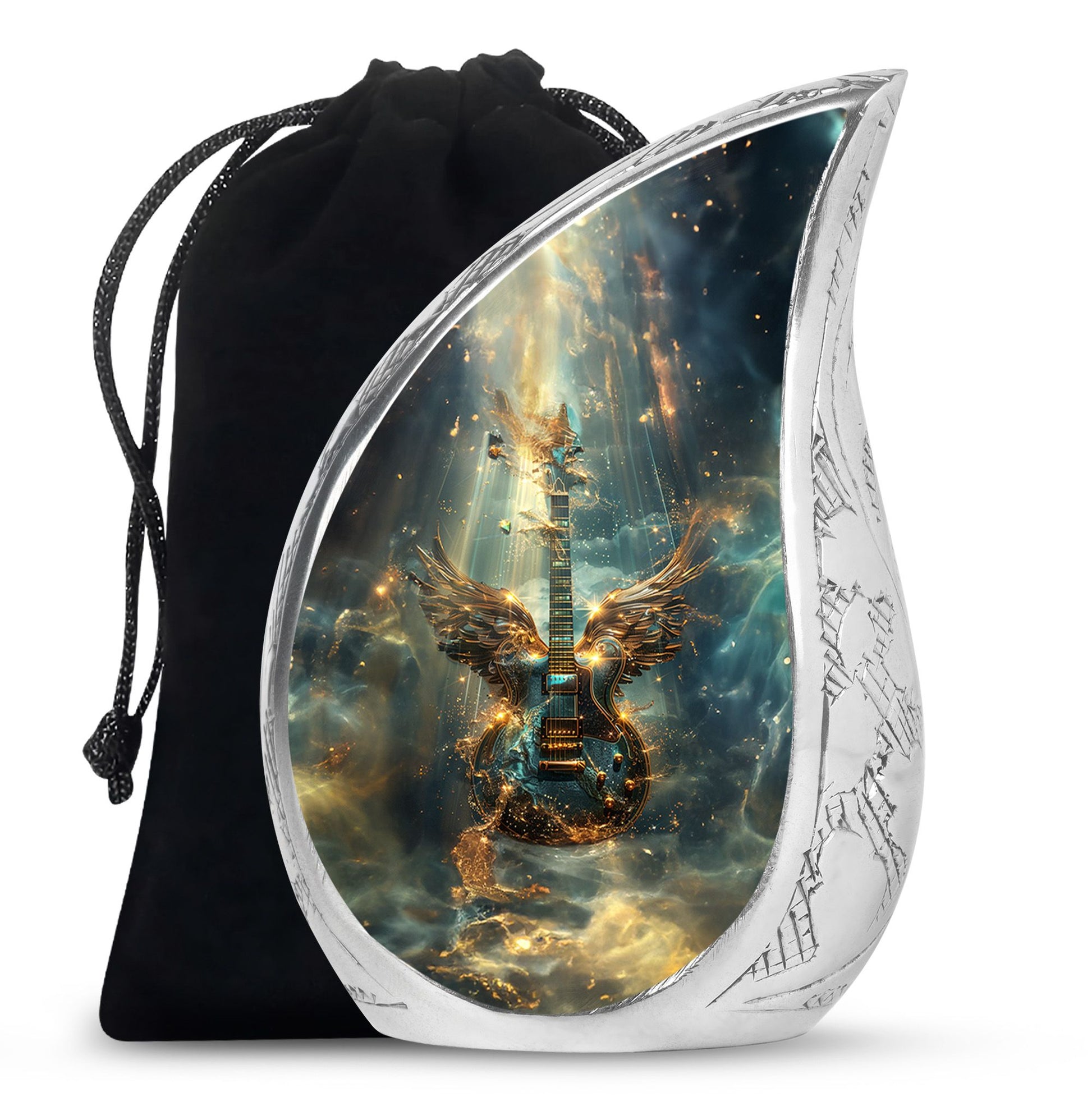 Guitar Theme Large Urn 10 Inch