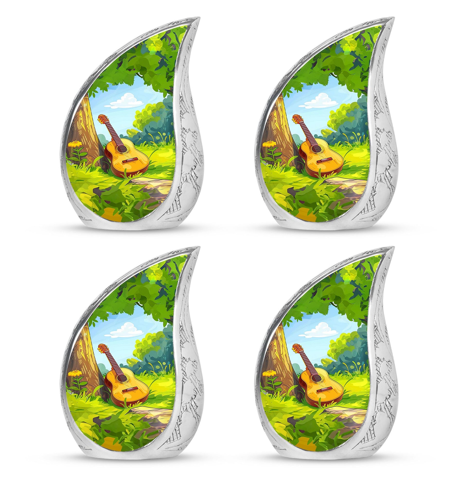 Guitar Theme 3 Inch Keepsake Pack of 4