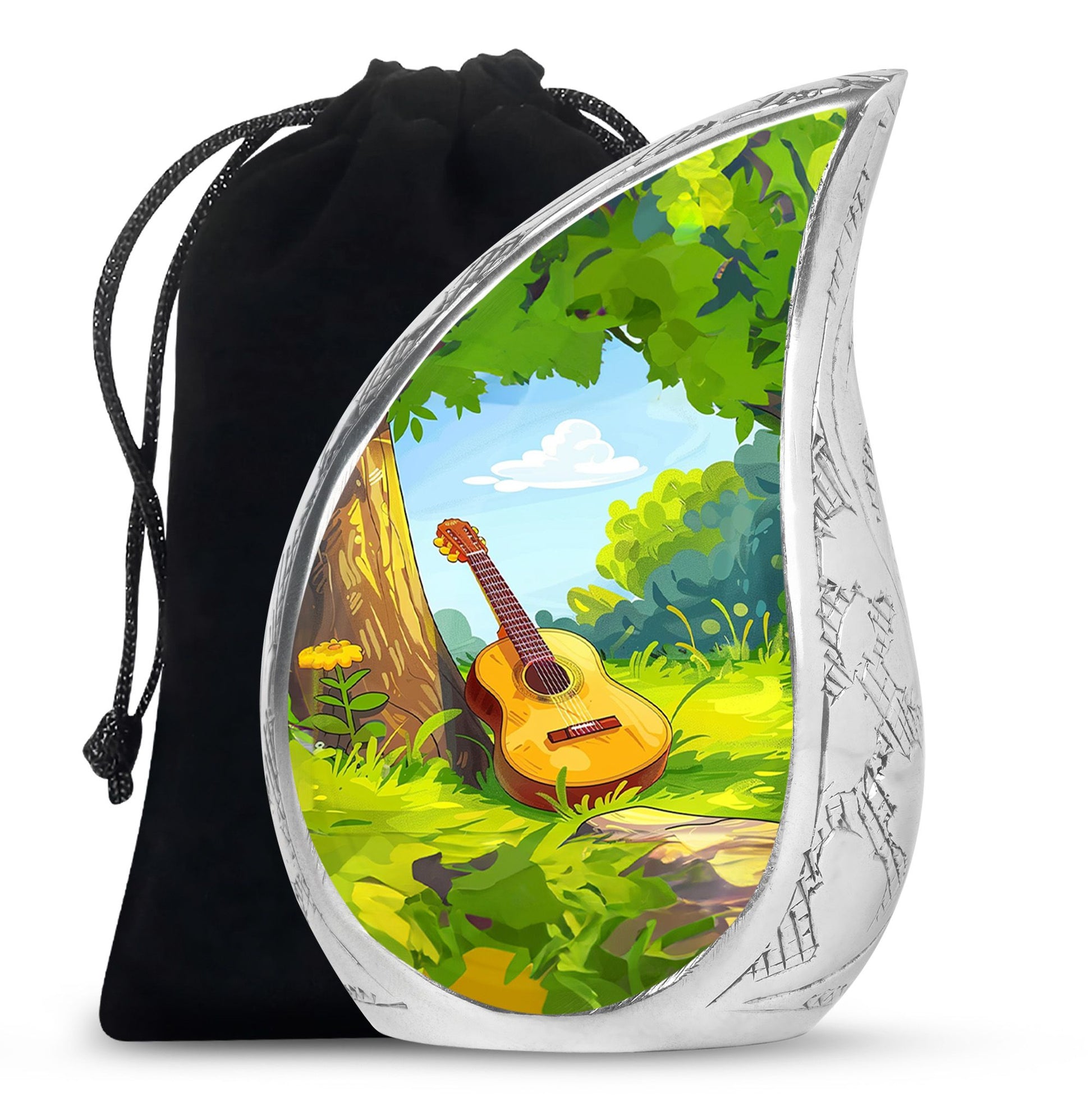 Guitar Theme Large Urn 10 Inch