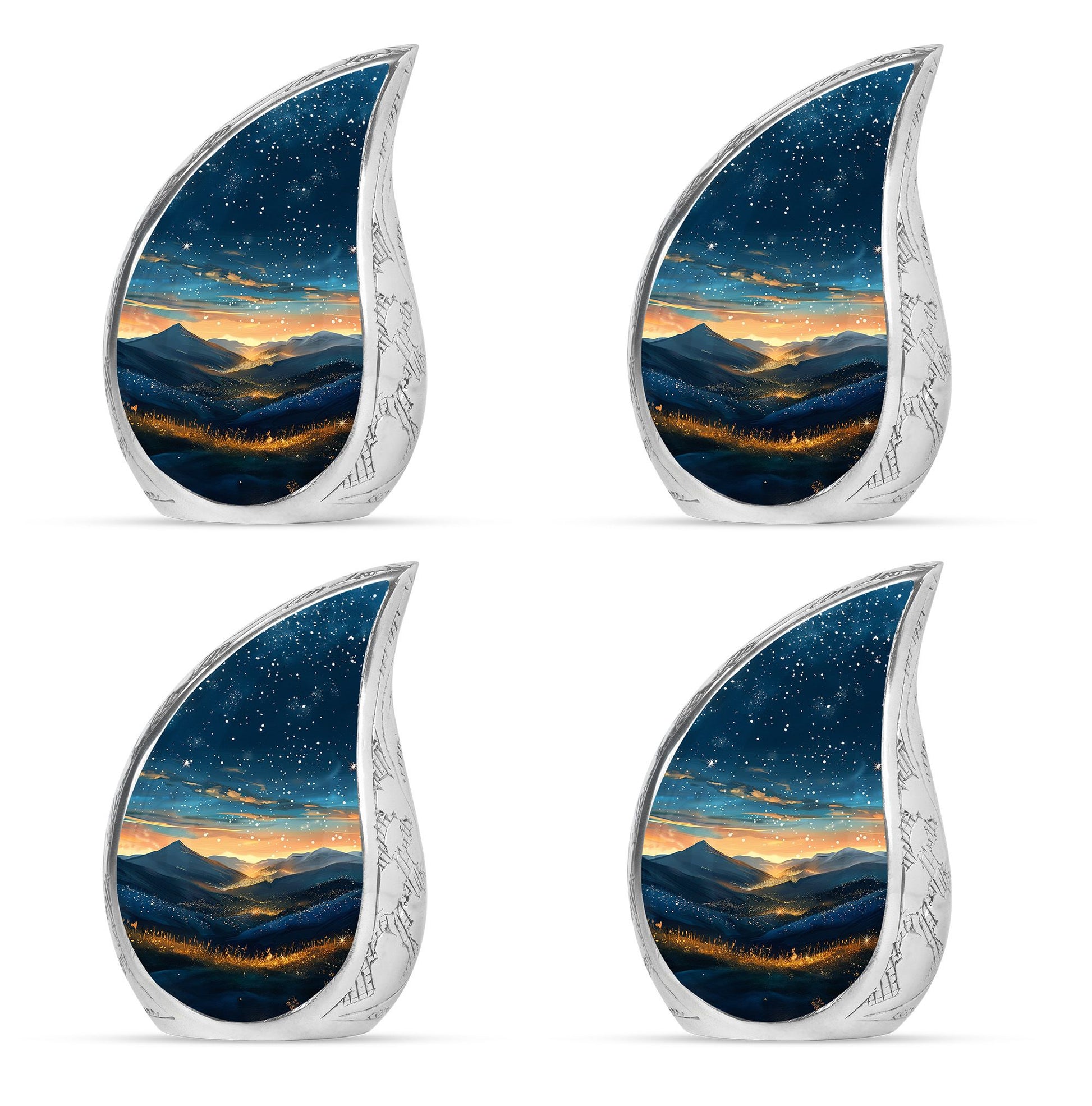 Majestic Sky Theme 3 Inch Keepsake Pack of 4