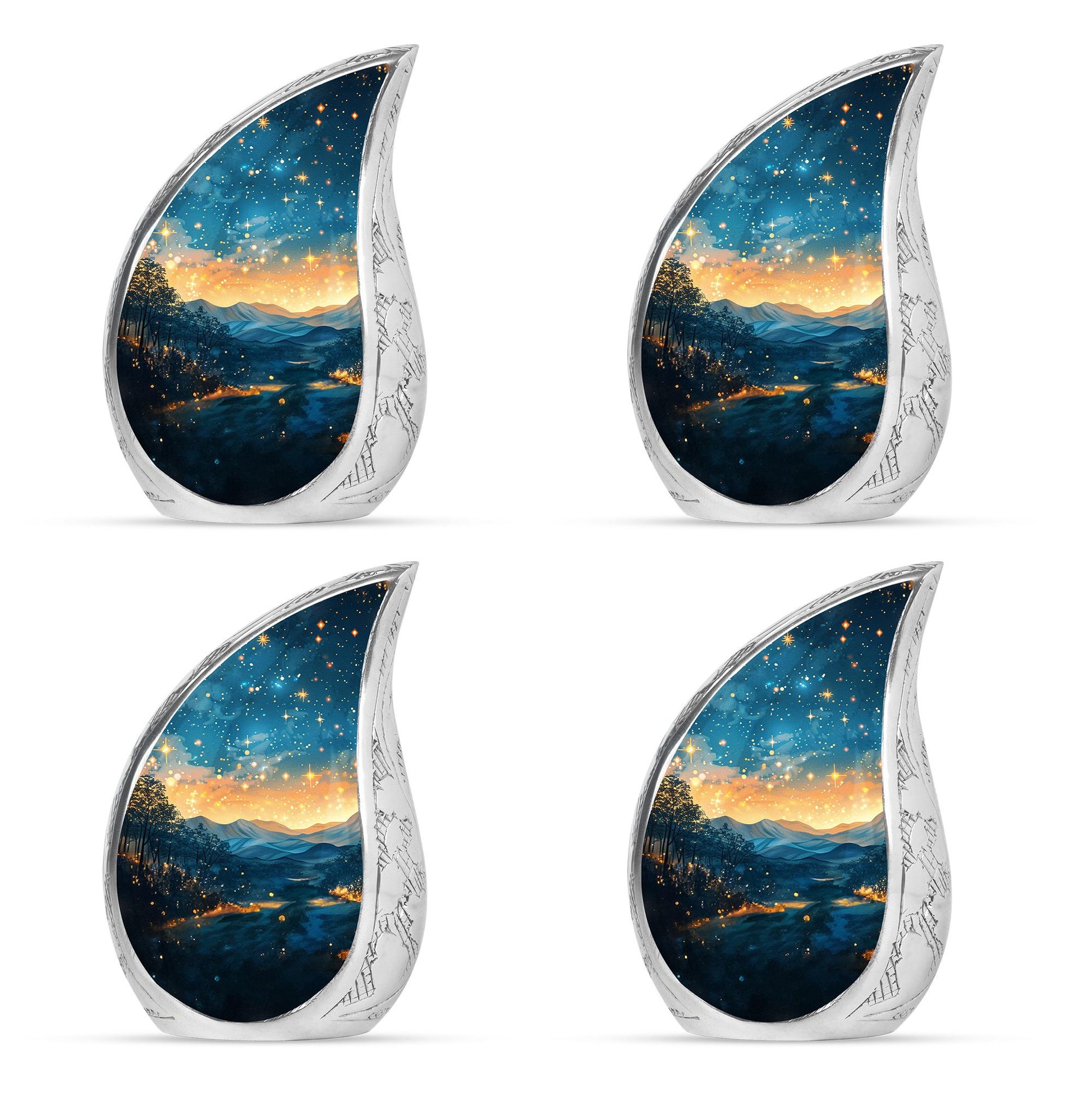 Majestic Sky Theme 3 Inch Keepsake Pack of 4