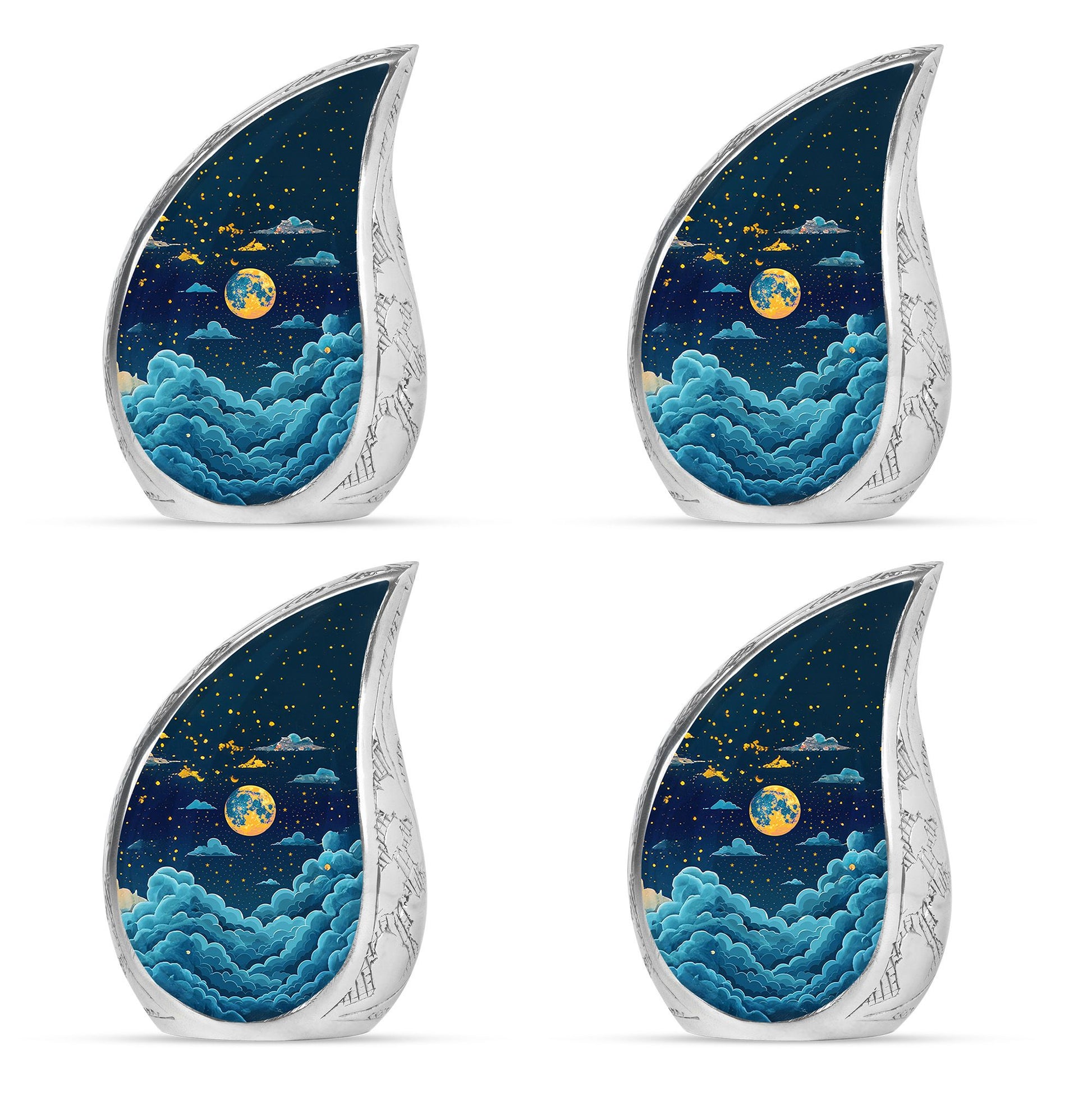 Majestic Moon Theme 3 Inch Keepsake Pack of 4
