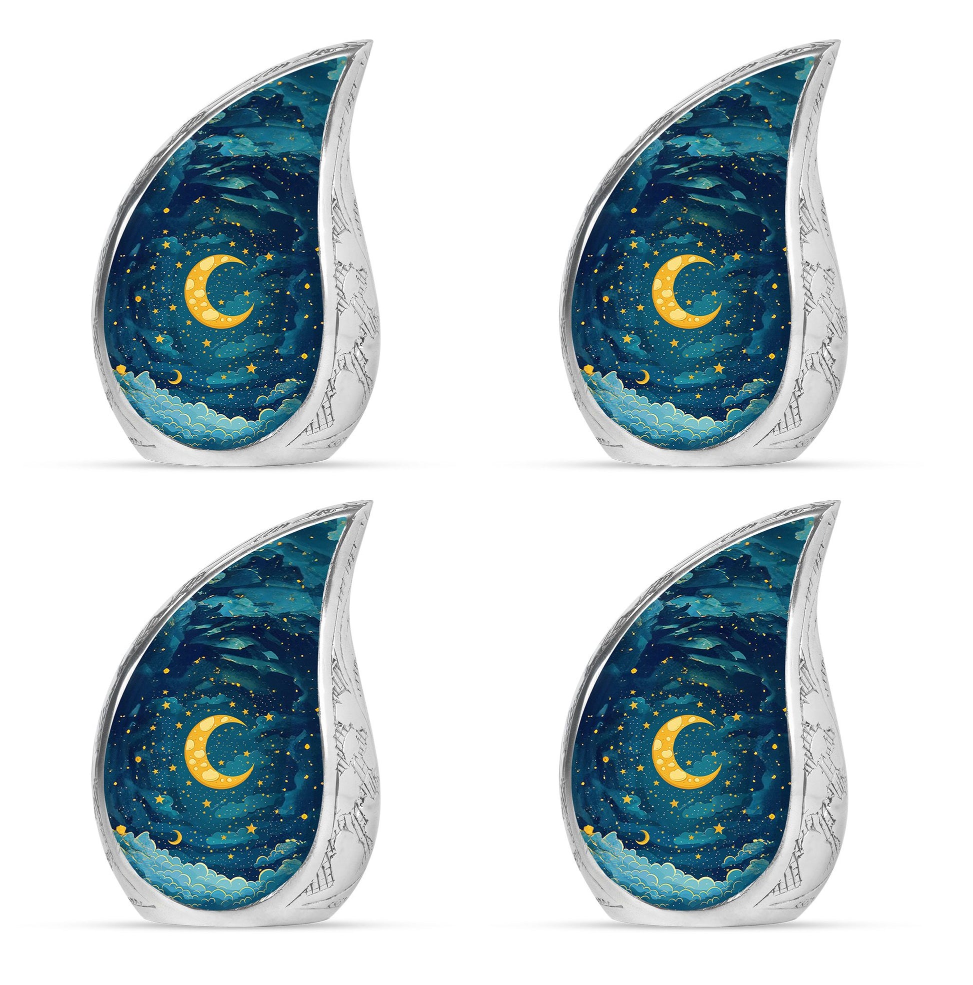 Majestic Moon Theme 3 Inch Keepsake Pack of 4