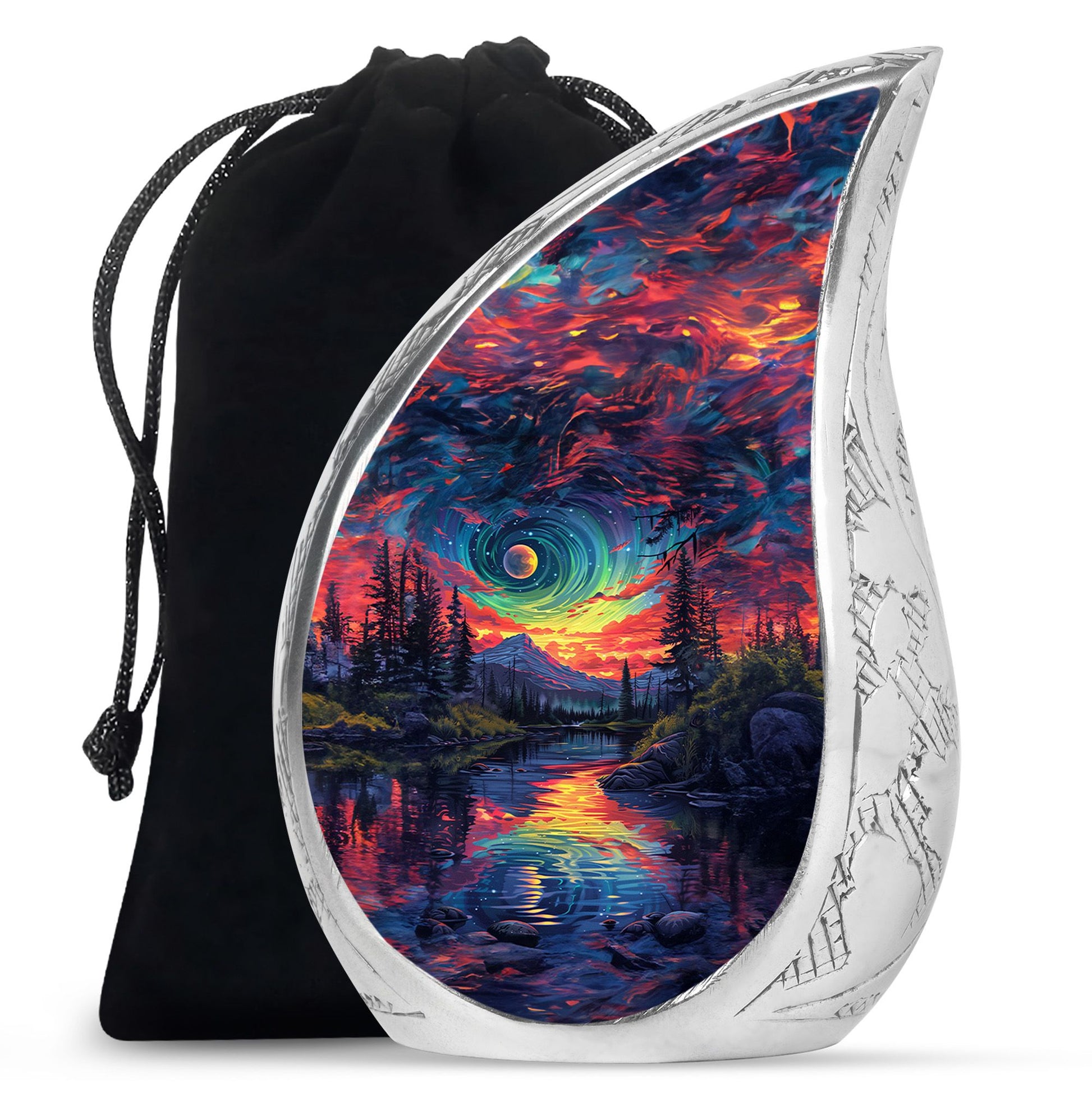 Majestic Sky Theme Large Urn 10 Inch
