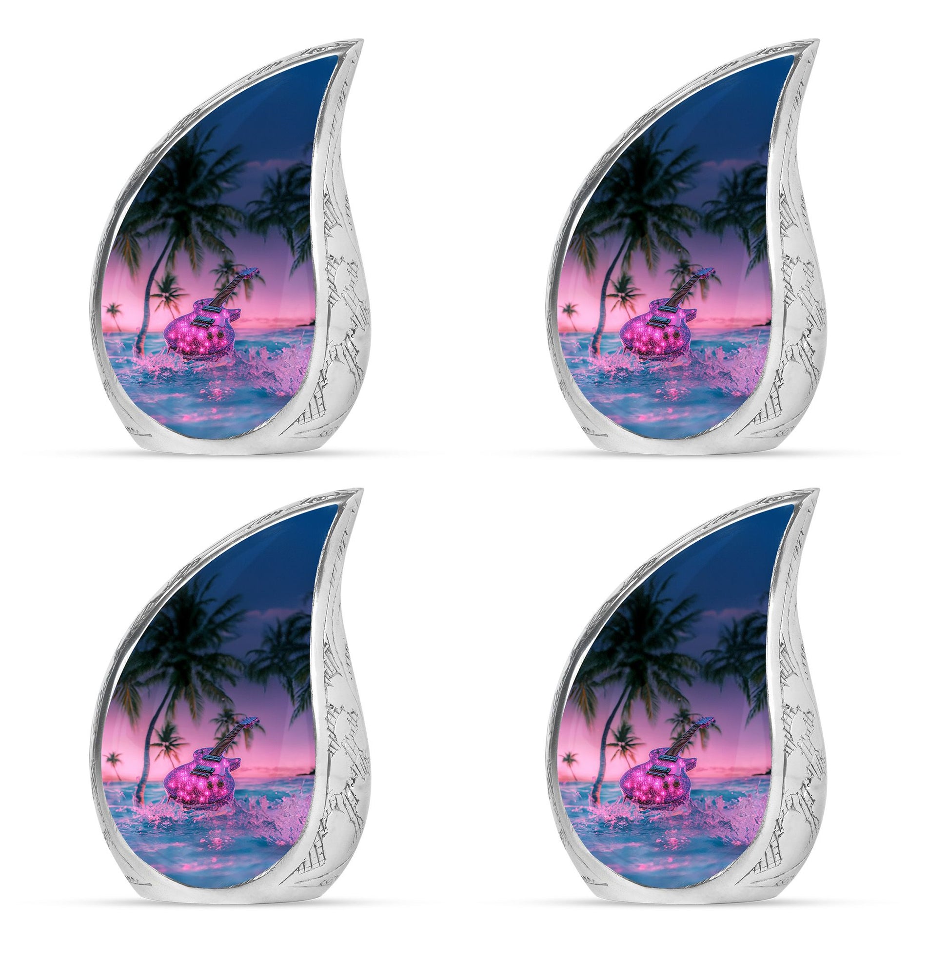 Guitar Theme 3 Inch Keepsake Pack of 4