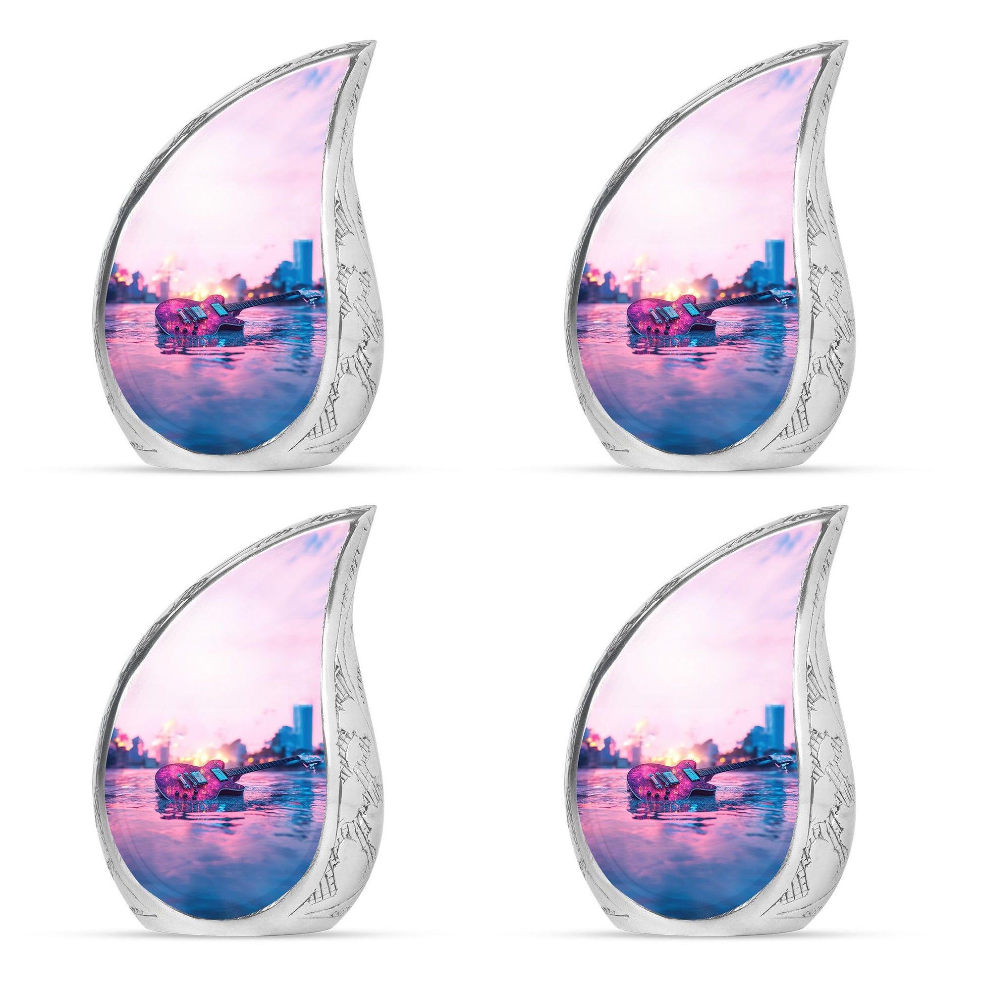 Guitar Theme 3 Inch Keepsake Pack of 4