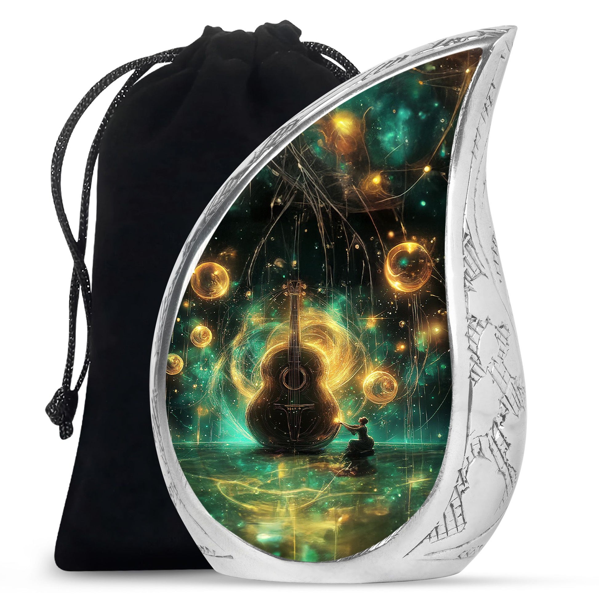 Guitar Theme Large Urn 10 Inch