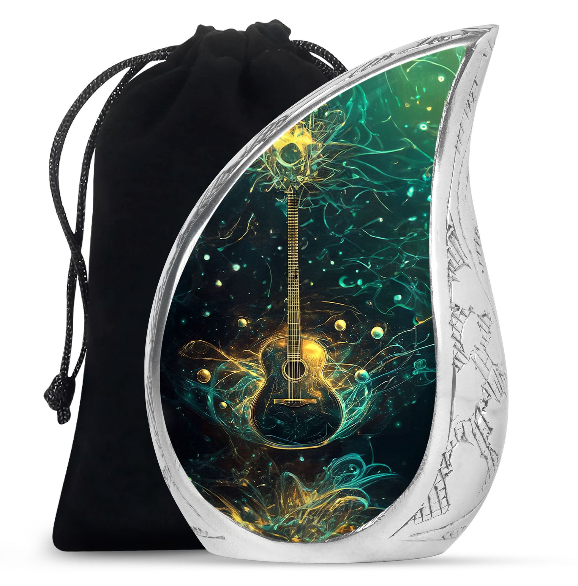 Guitar Theme Large Urn 10 Inch