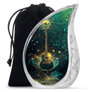 Guitar Theme Large Urn 10 Inch