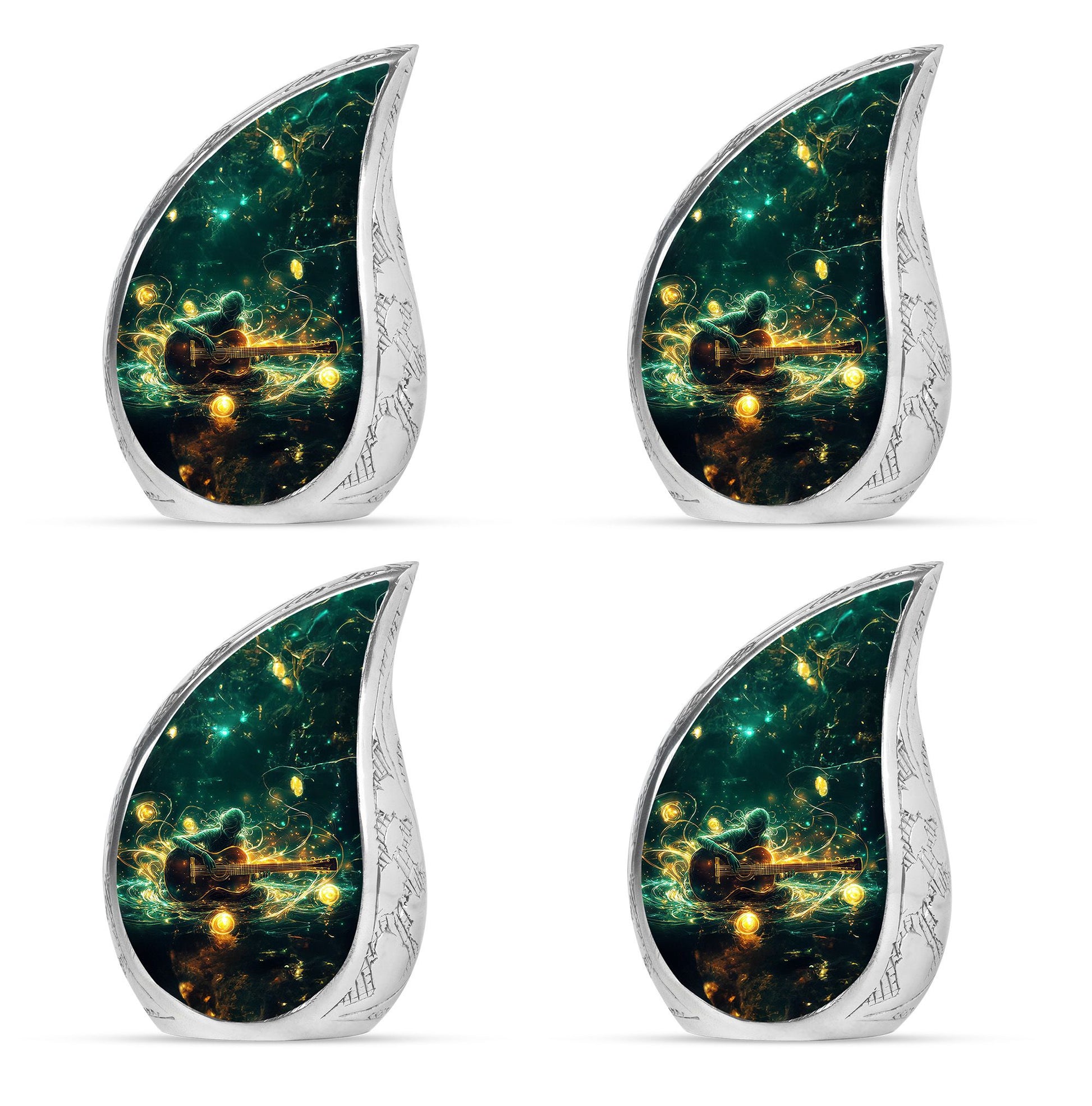 Guitar Theme 3 Inch Keepsake Pack of 4