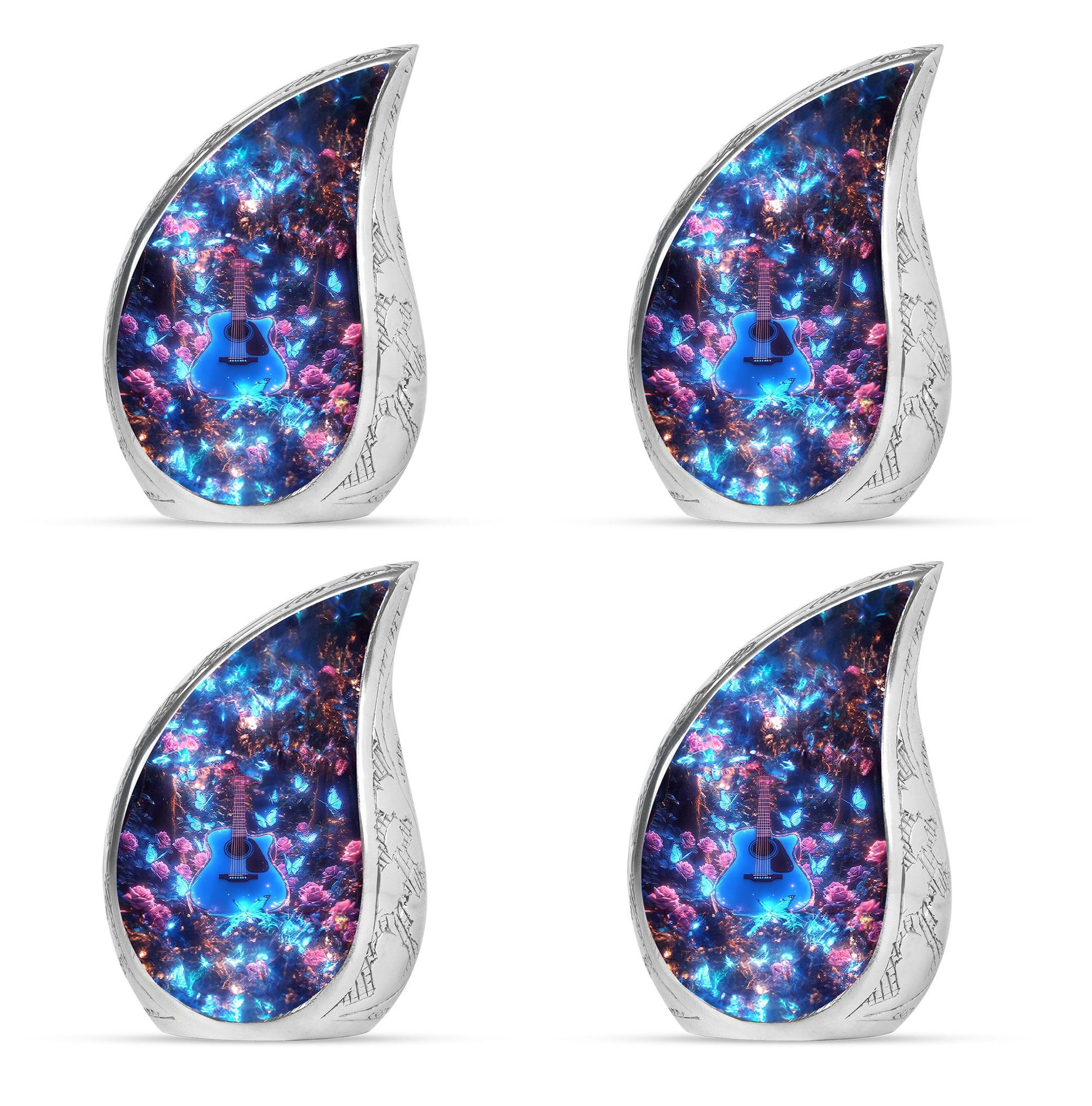 Guitar Theme 3 Inch Keepsake Pack of 4