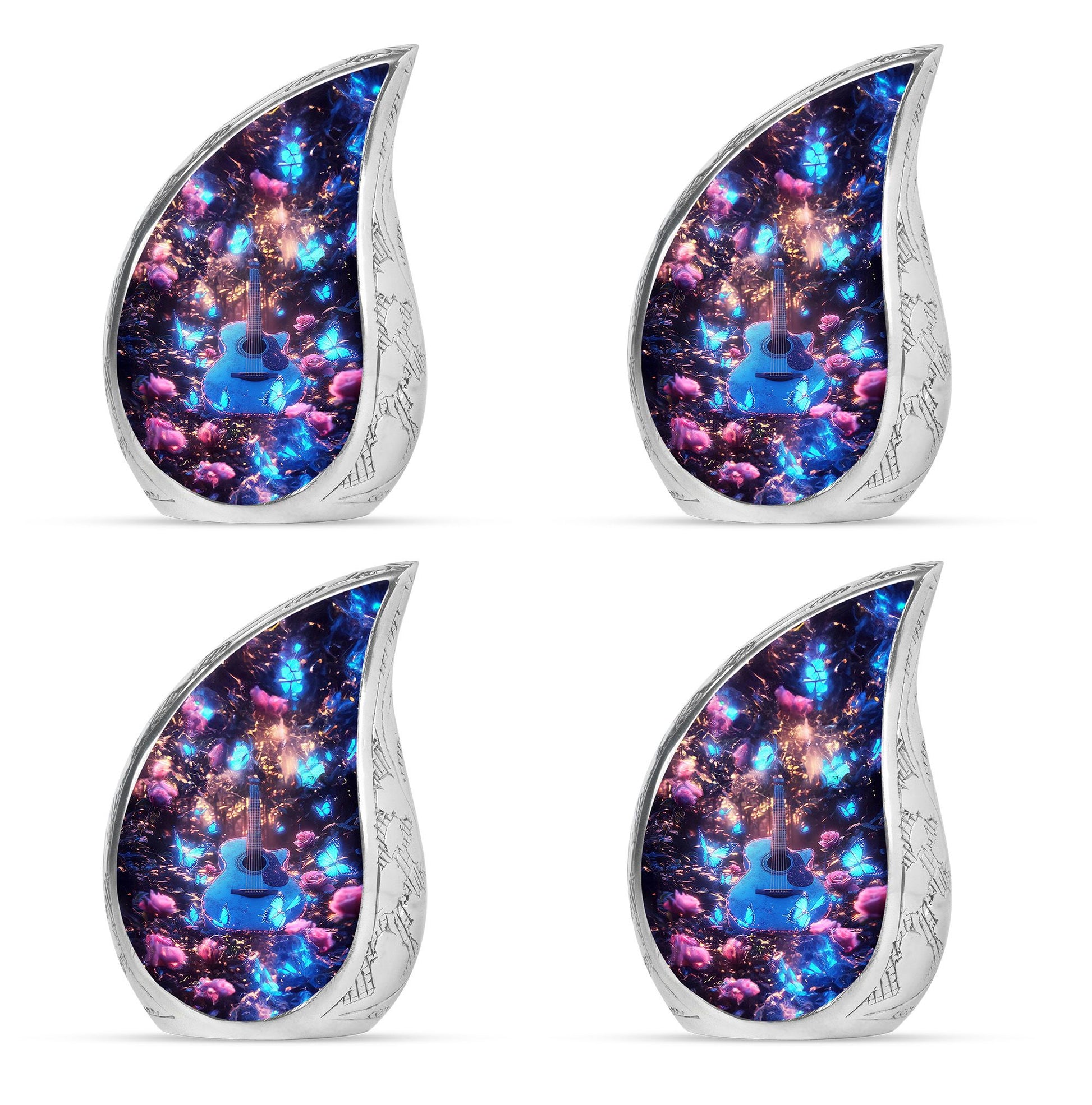 Guitar Theme 3 Inch Keepsake Pack of 4
