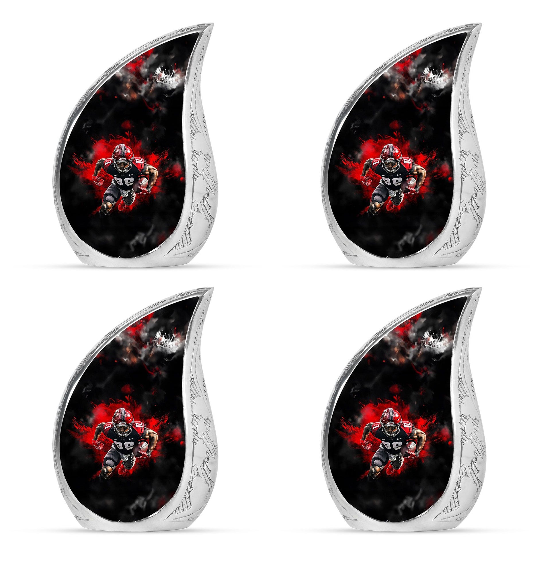 Football Theme 3 Inch Keepsake Pack of 4
