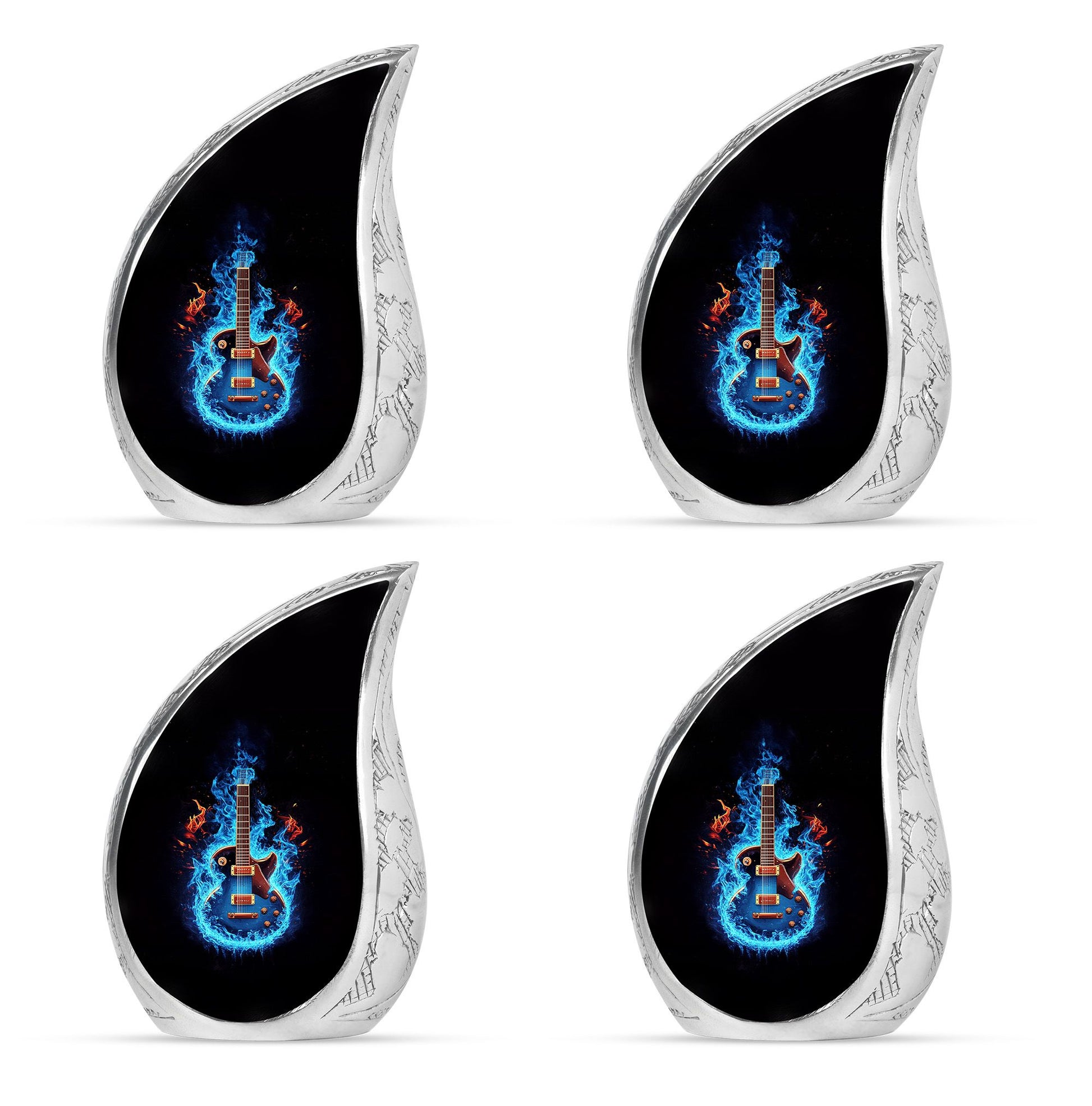 Guitar Theme 3 Inch Keepsake Pack of 4