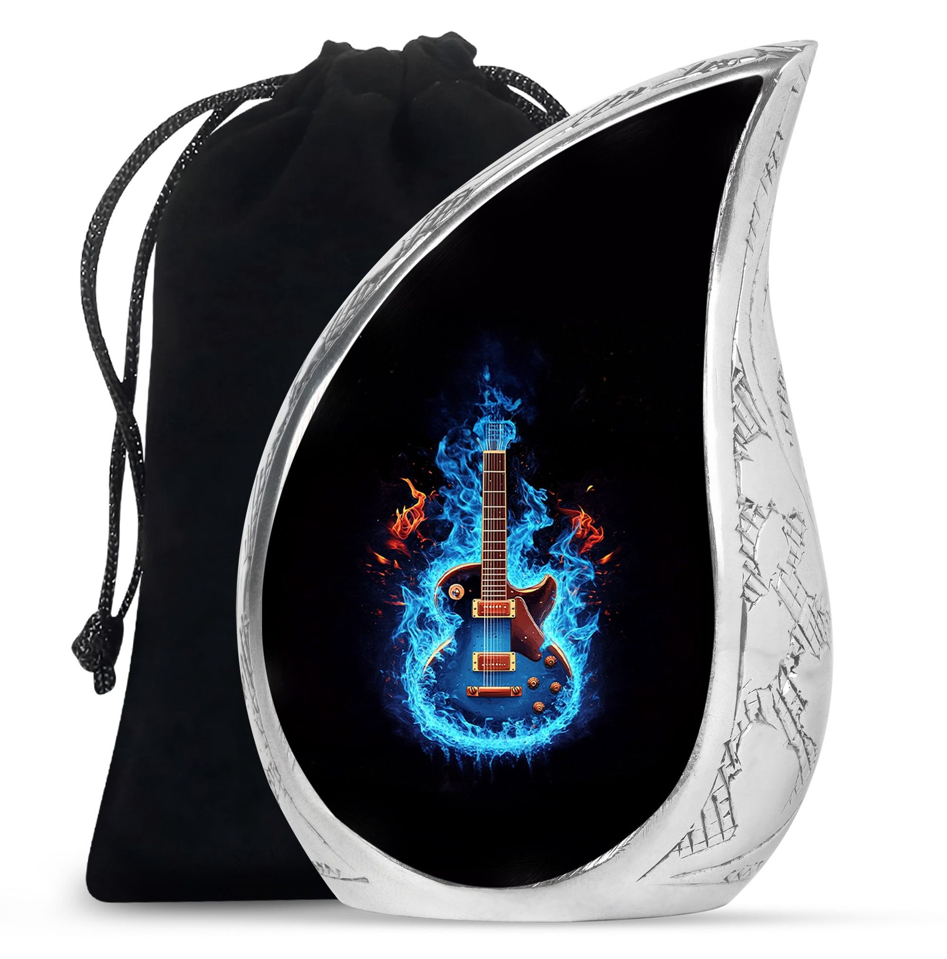 Guitar Theme Large Urn 10 Inch
