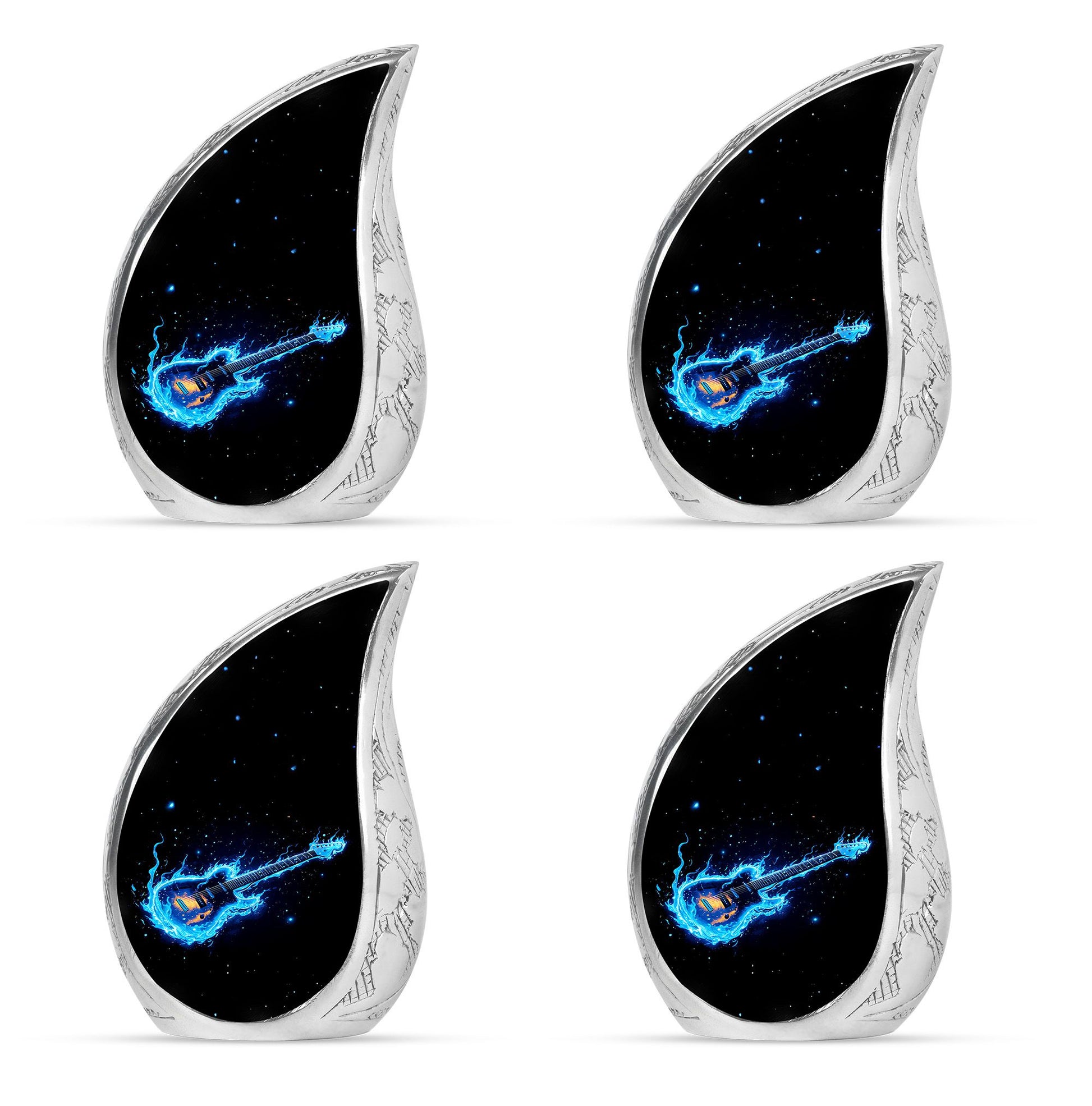 Guitar Theme 3 Inch Keepsake Pack of 4