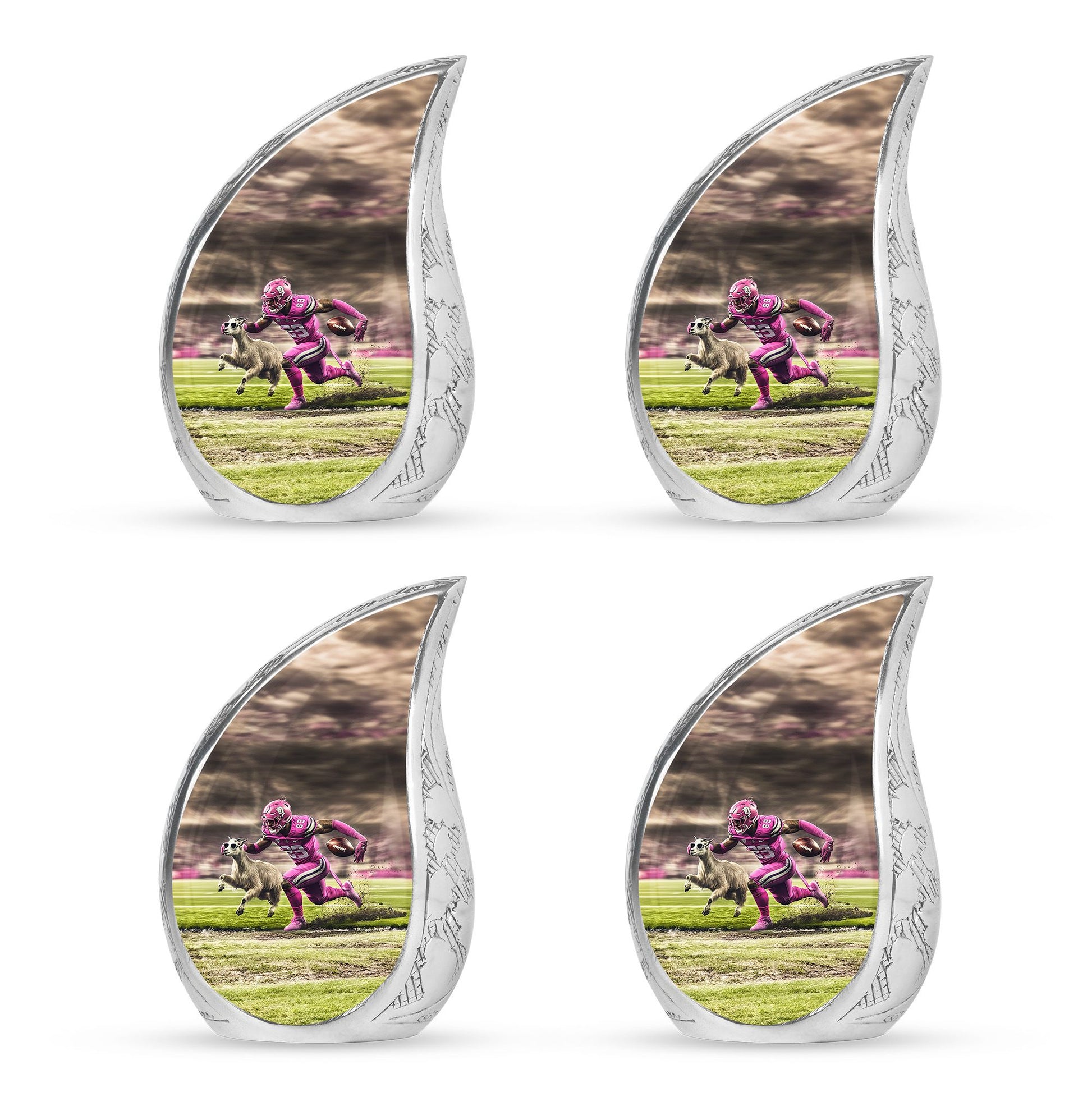 Football Theme 3 Inch Keepsake Pack of 4