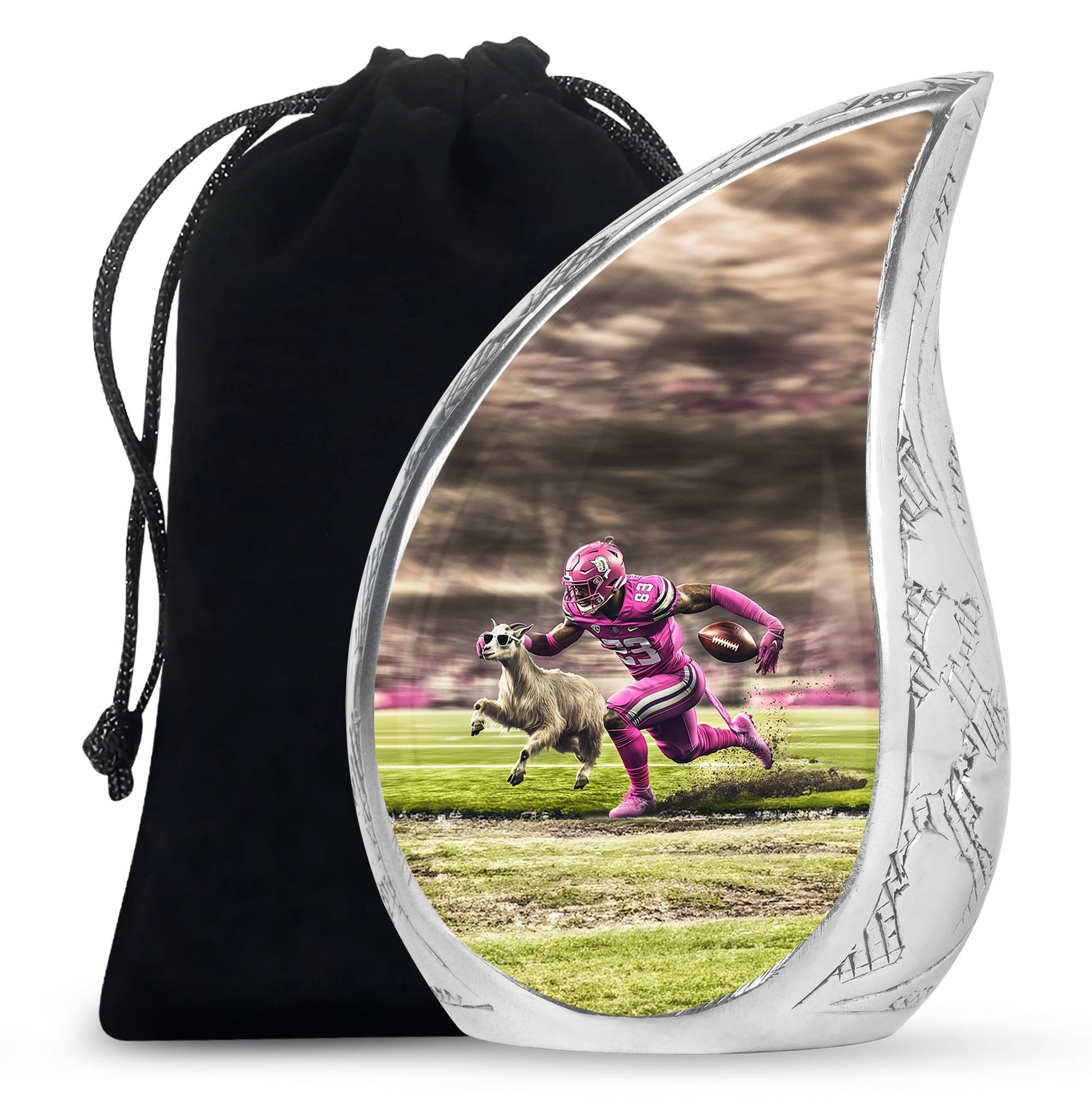 Football Theme Large Urn 10 Inch
