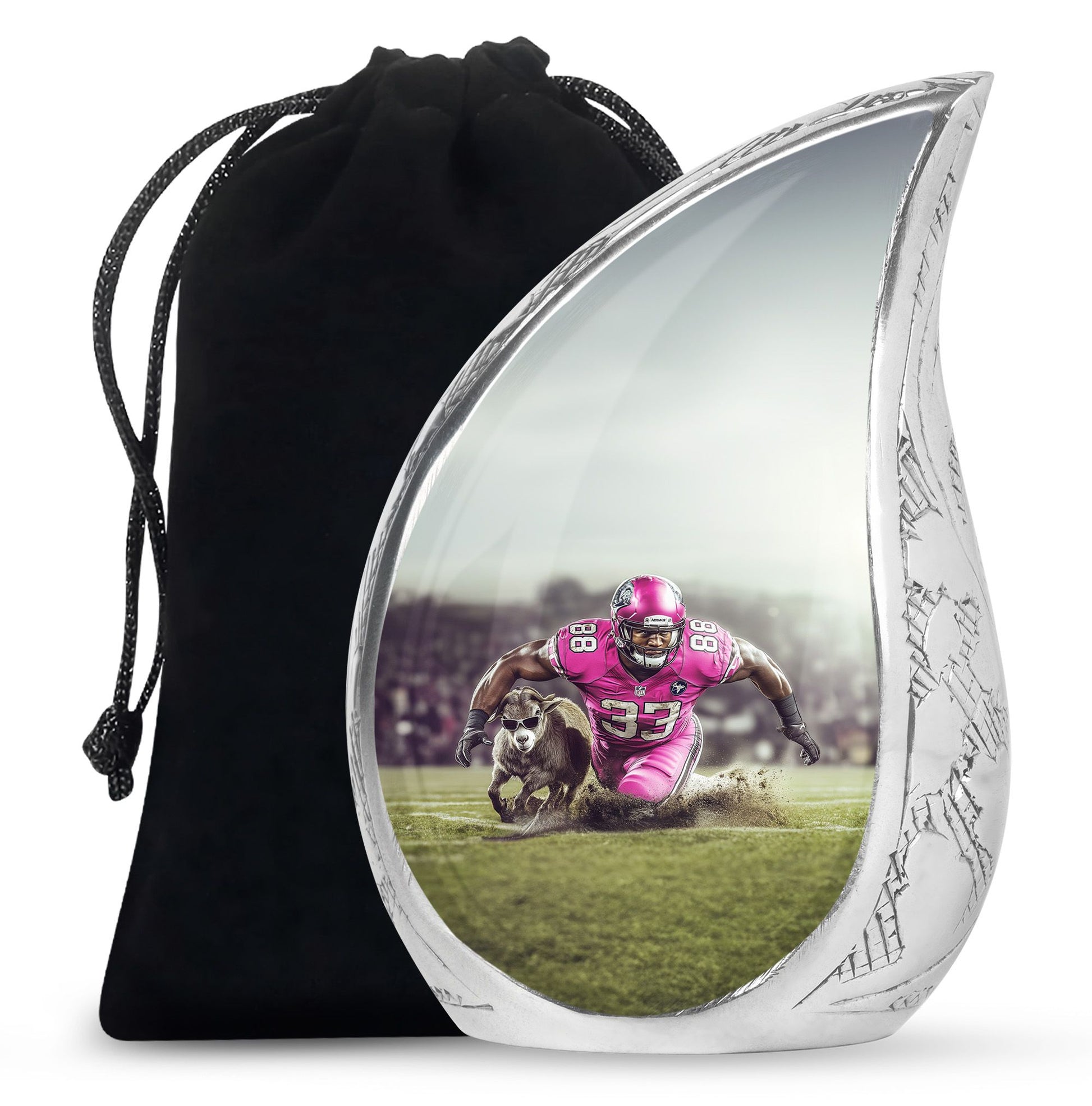 Football Theme Large Urn 10 Inch