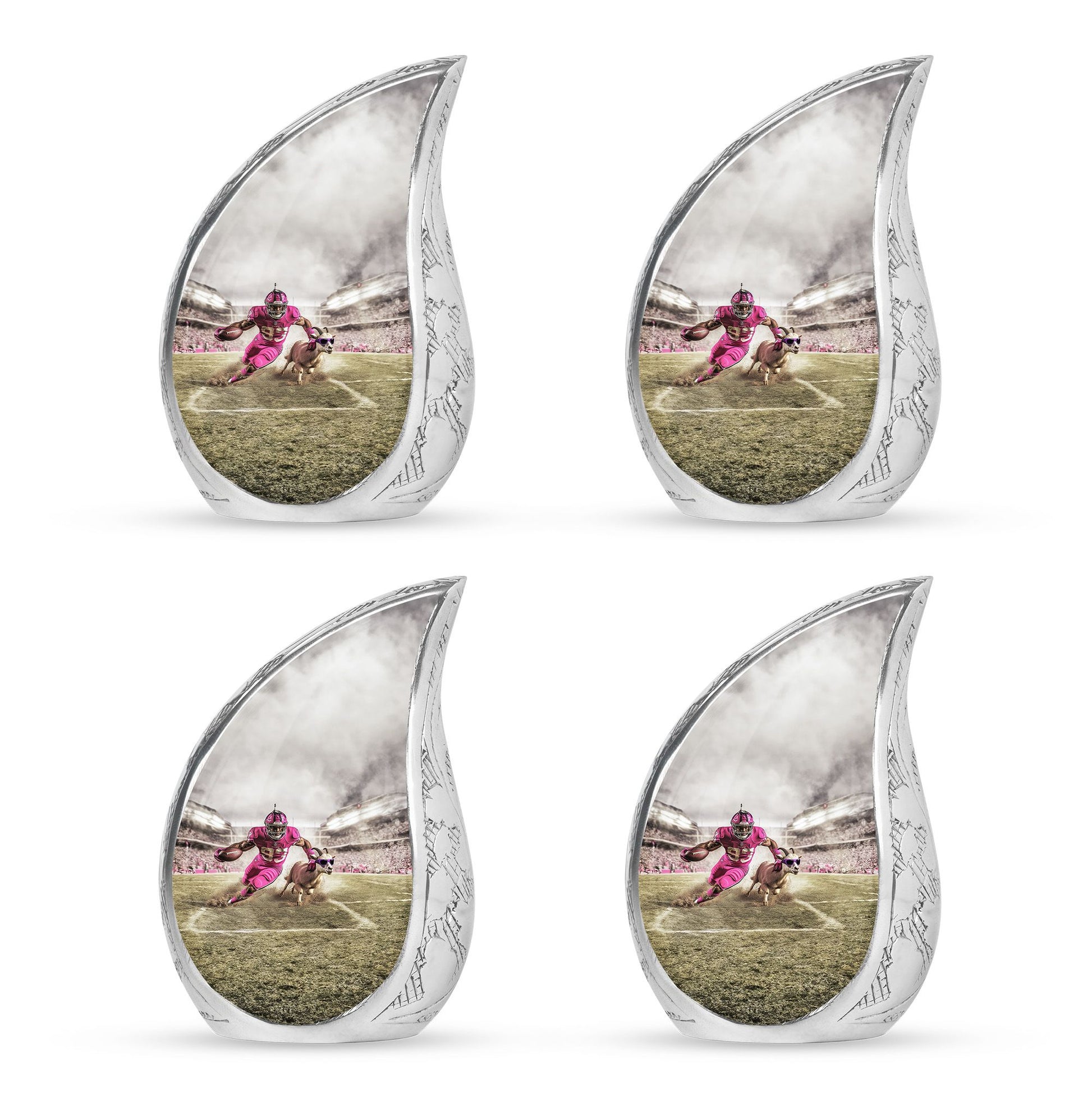 Football Theme 3 Inch Keepsake Pack of 4