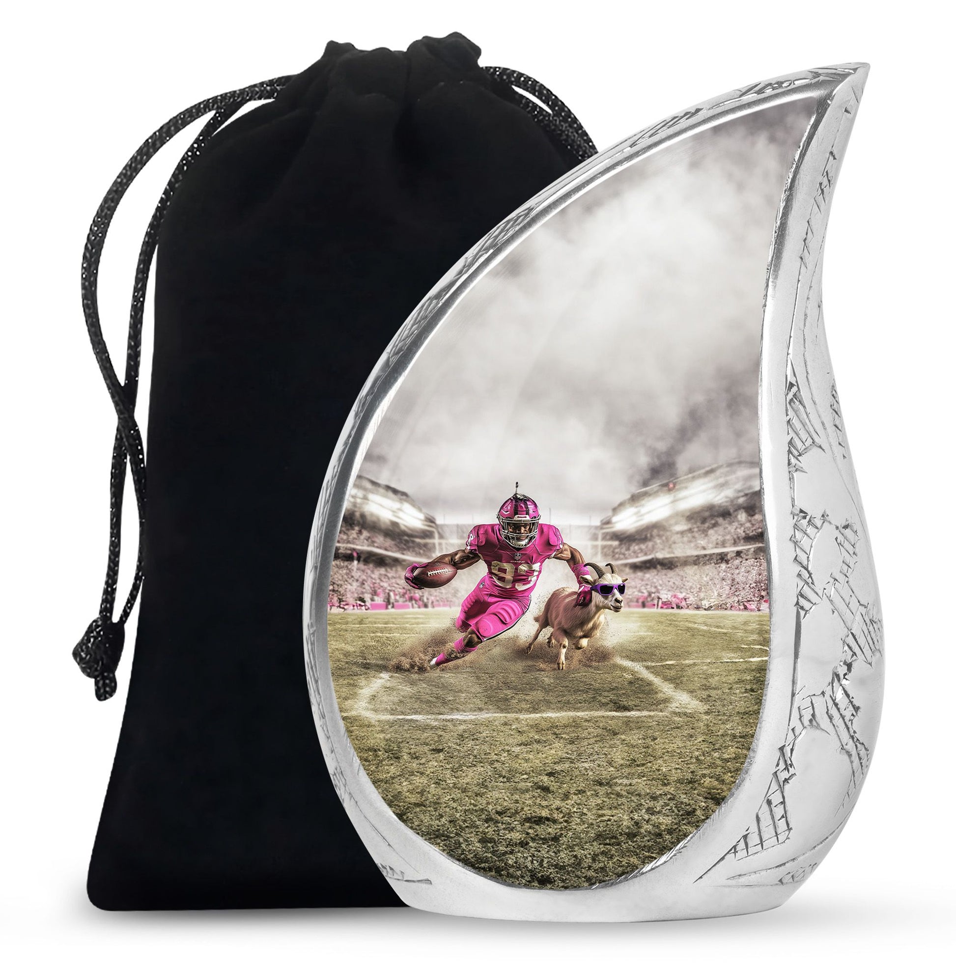Football Theme Large Urn 10 Inch