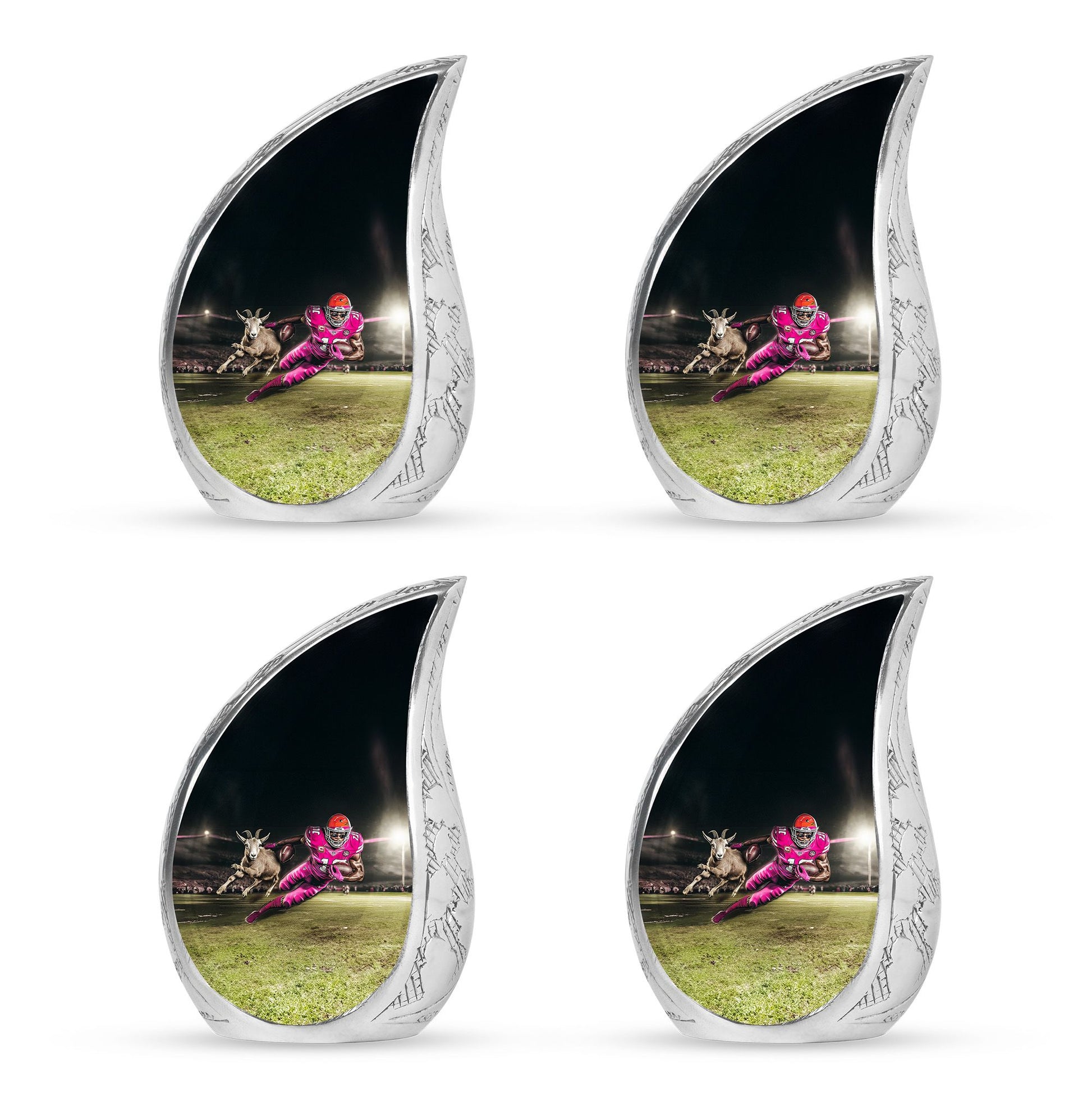 Football Theme 3 Inch Keepsake Pack of 4