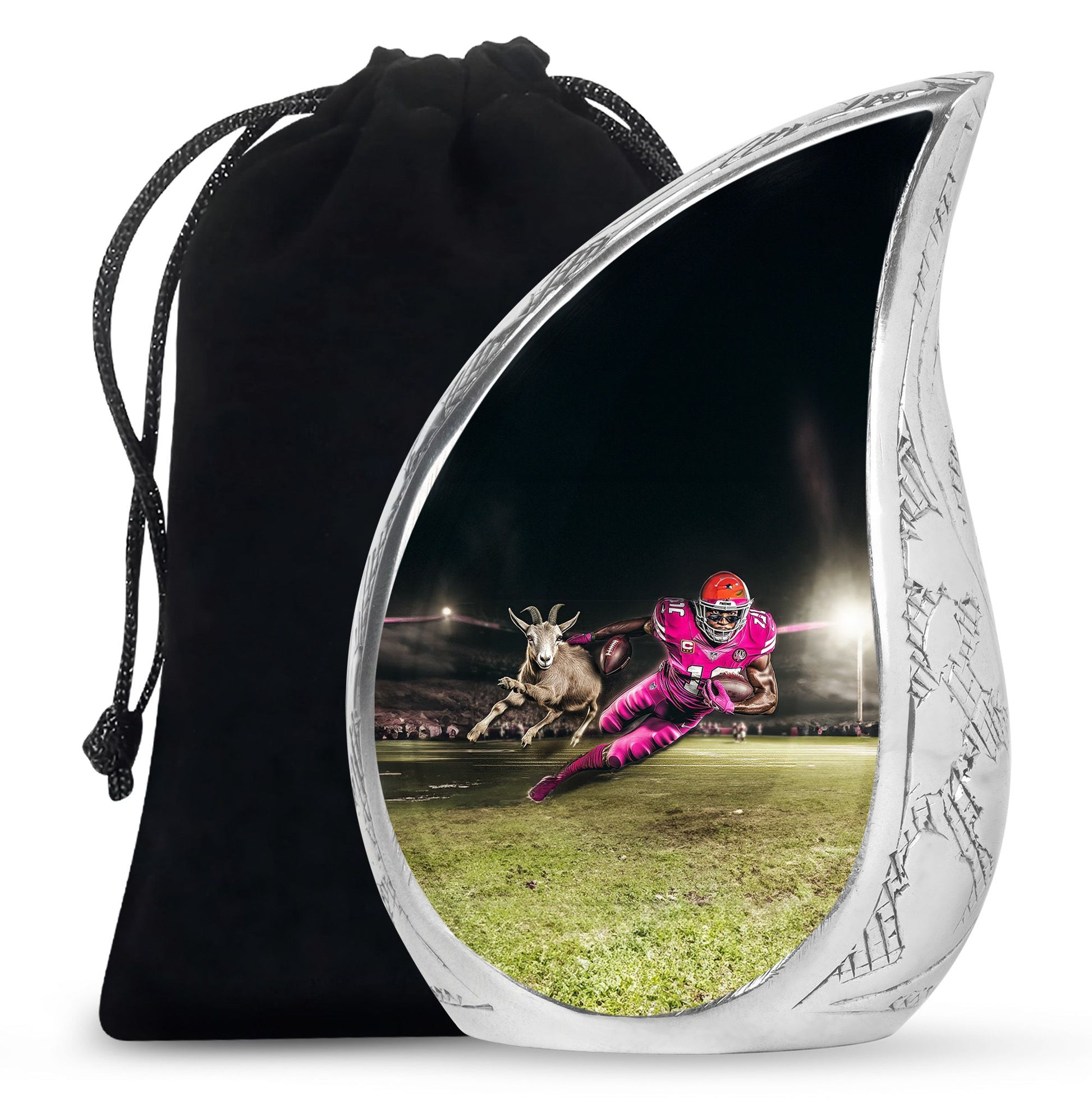 Football Theme Large Urn 10 Inch