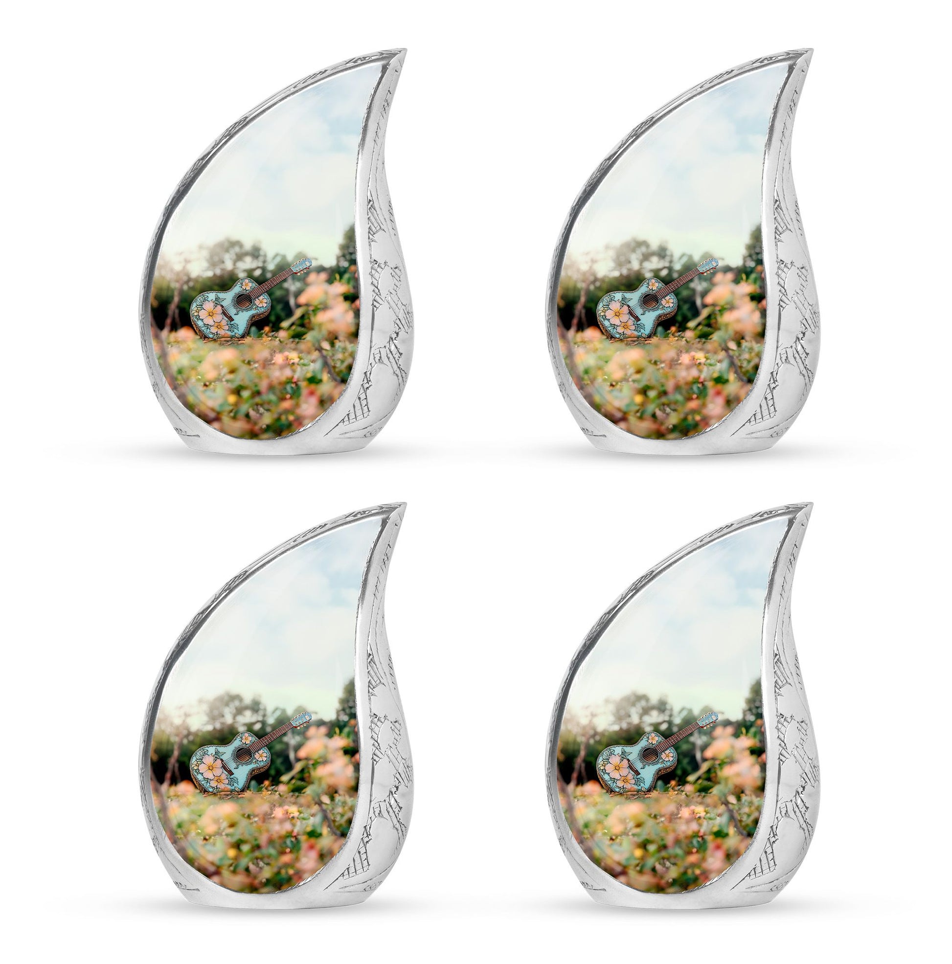 Guitar Theme 3 Inch Keepsake Pack of 4