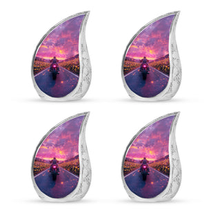 Motorbike Riders Theme 3 Inch Keepsake Pack of 4