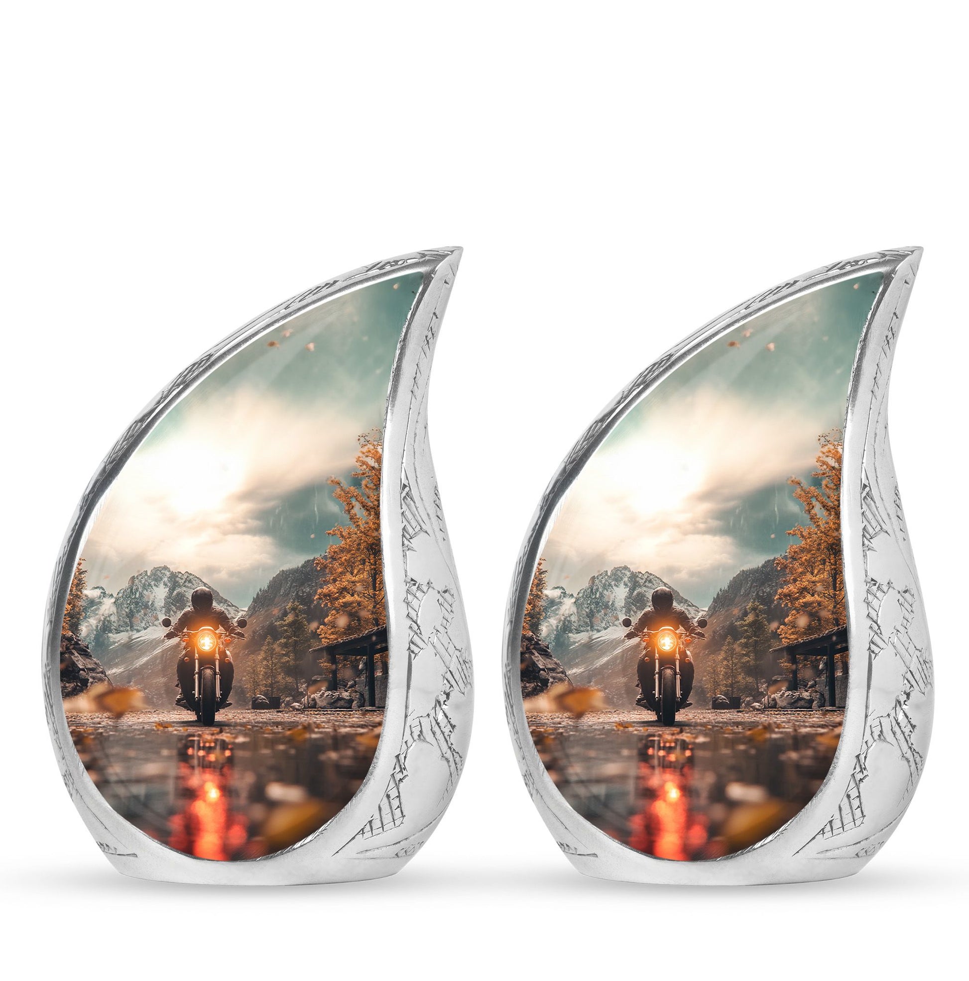 Motorbike Riders Theme 3 Inch Keepsake Pack of 2