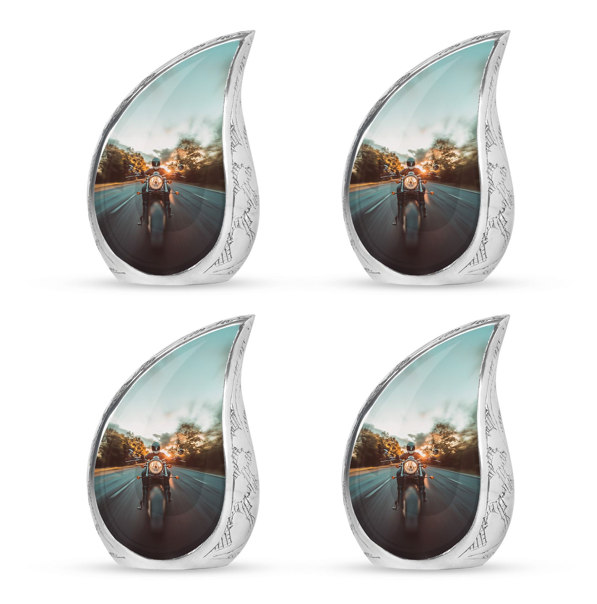 Motorbike Riders Theme 3 Inch Keepsake Pack of 4