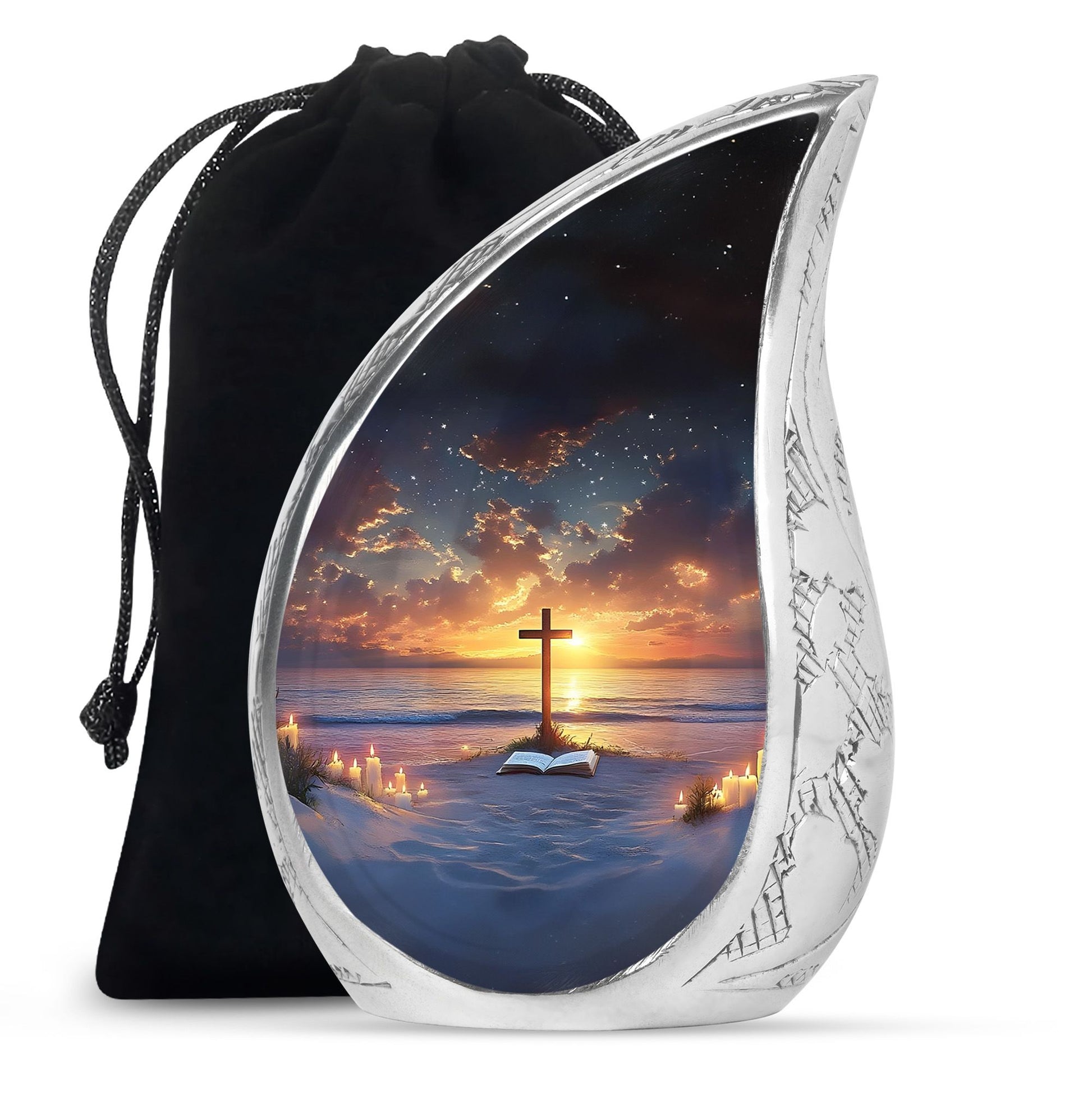 Cross Theme Large Urn 10 Inch