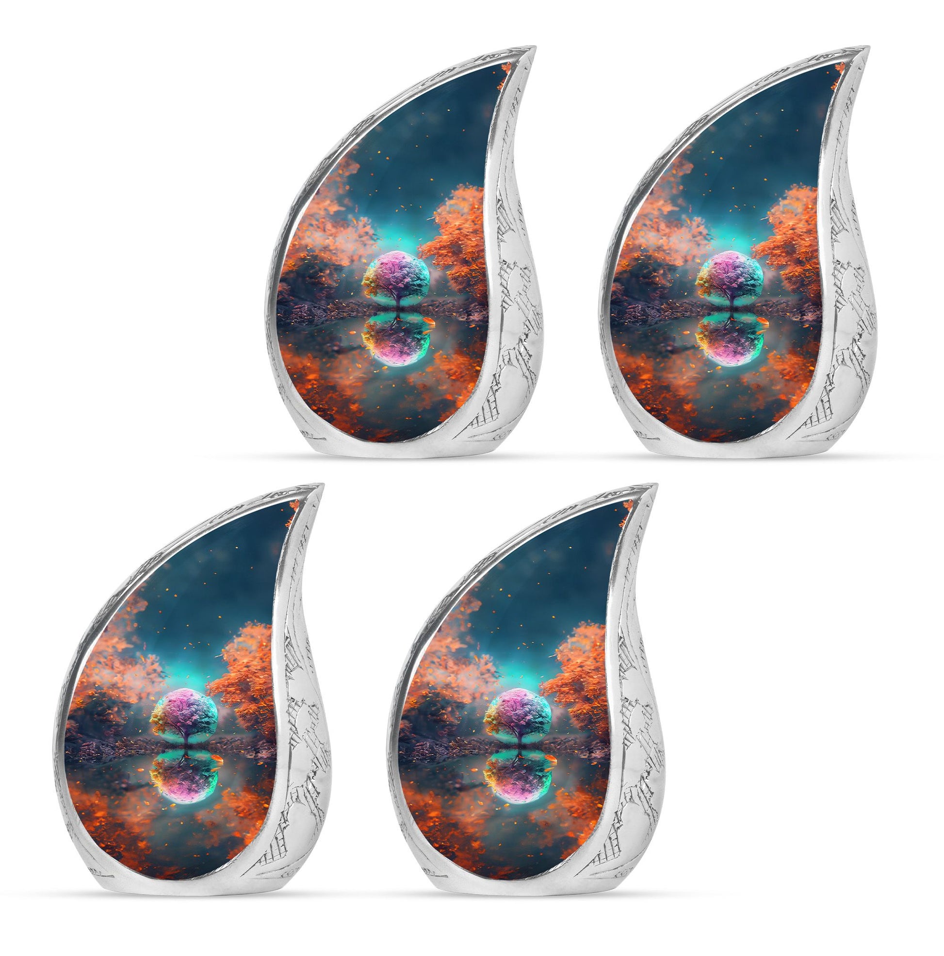 Tree Theme 3 Inch Keepsake Pack of 4