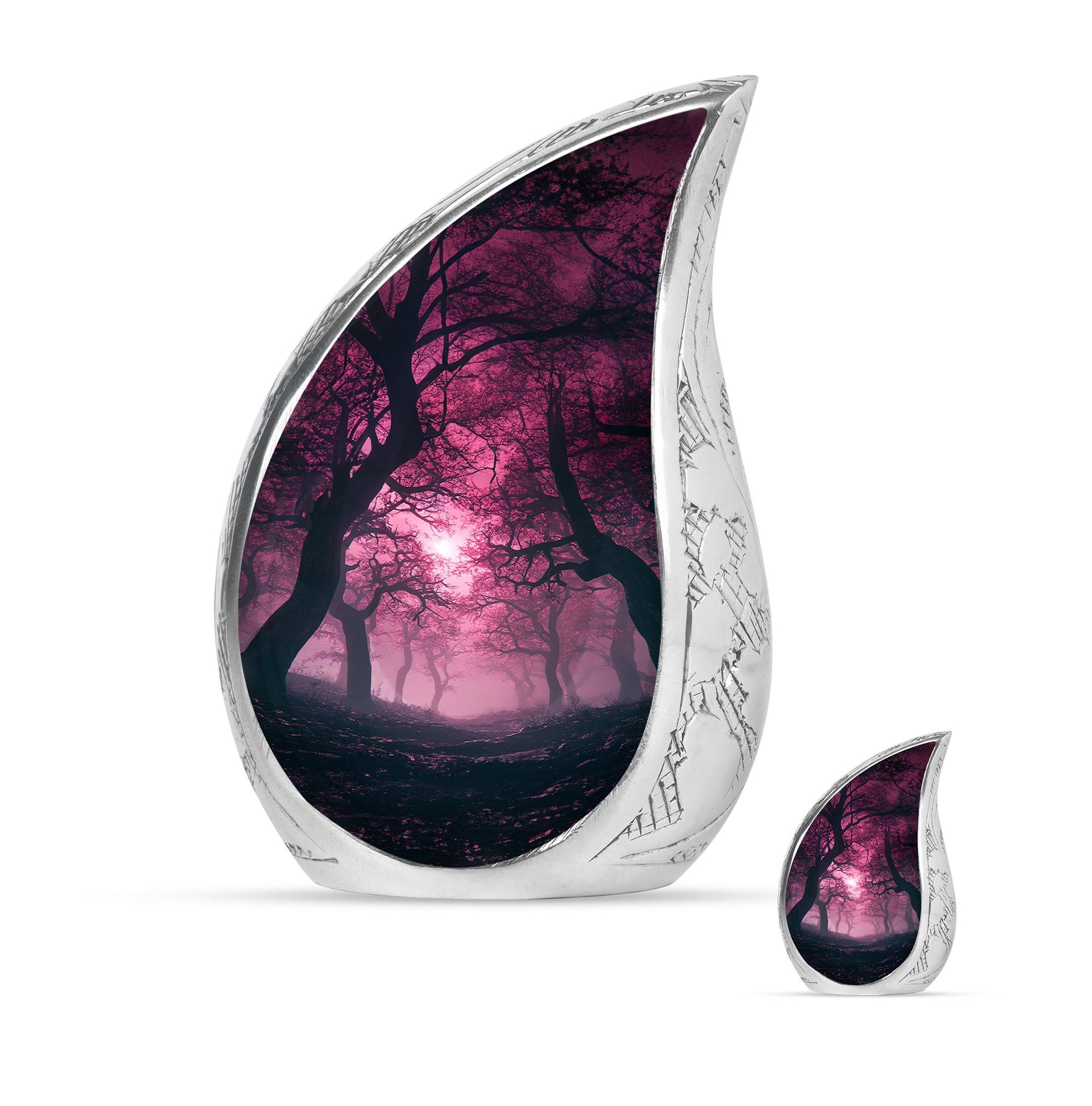 Tree Theme Large Urn With 1 Keepsake Urn