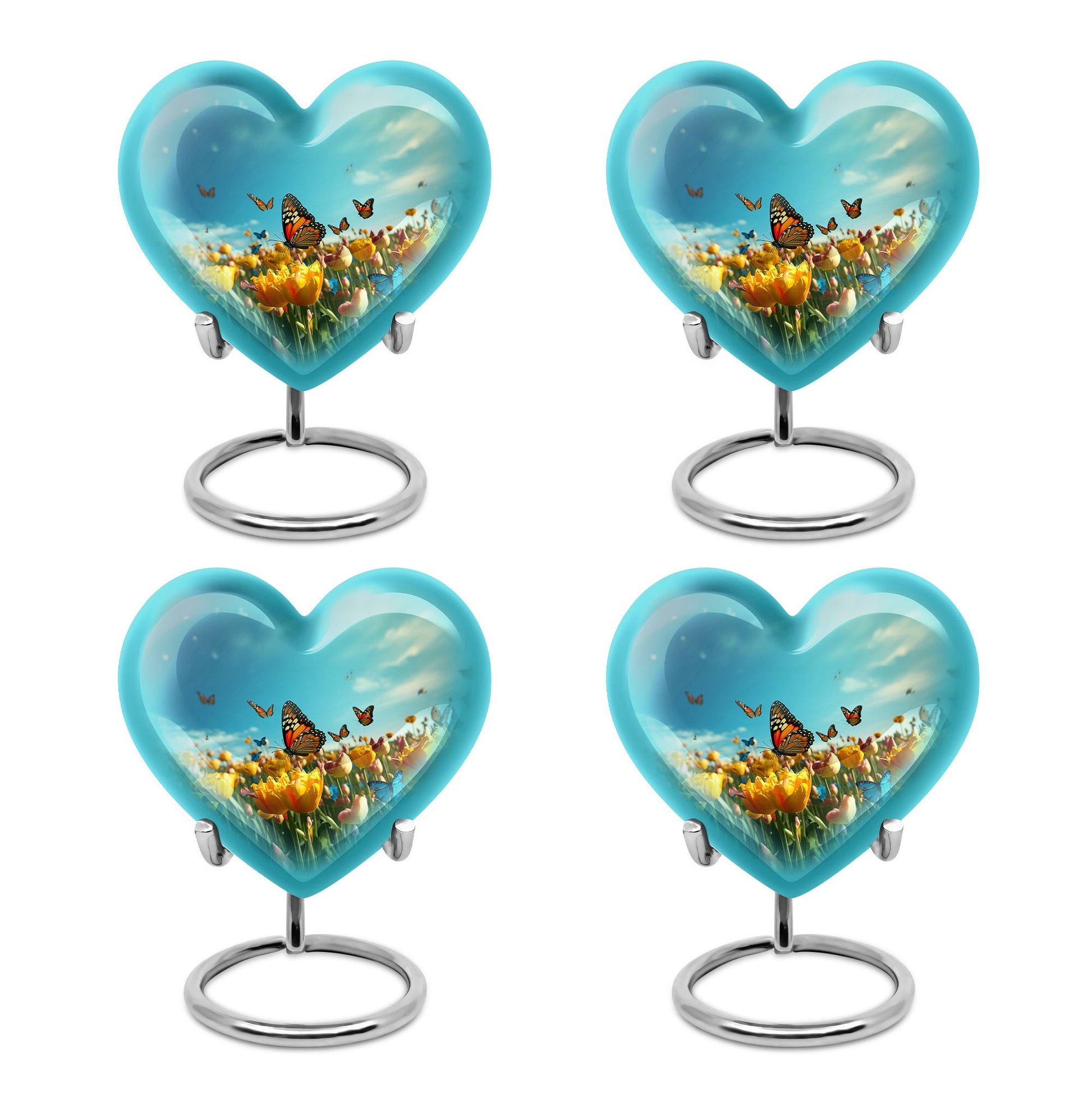 Heart Shape Butterfly Urn Keepsake Urn Pack of 4