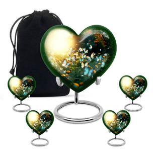 Heart Shape Butterfly Urn Large Urn With 4 Keepsake Urn
