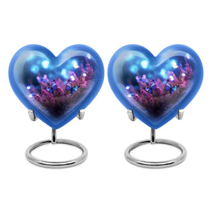 Heart Shape Butterfly Urn Keepsake Urn Pack of 2