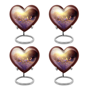 Butterflies Fly In A Sunset Meadow Teardrop Cremation Urn For Ashes