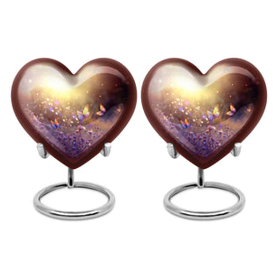 Butterflies Fly In A Sunset Meadow Teardrop Cremation Urn For Ashes