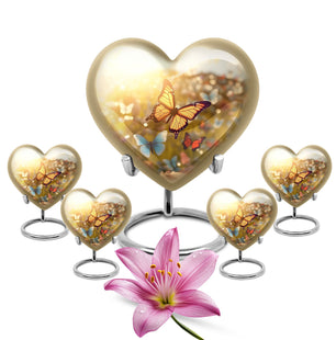 Butterflies Fly- Butterfly Urn Teardrop Cremation Urn For Ashes