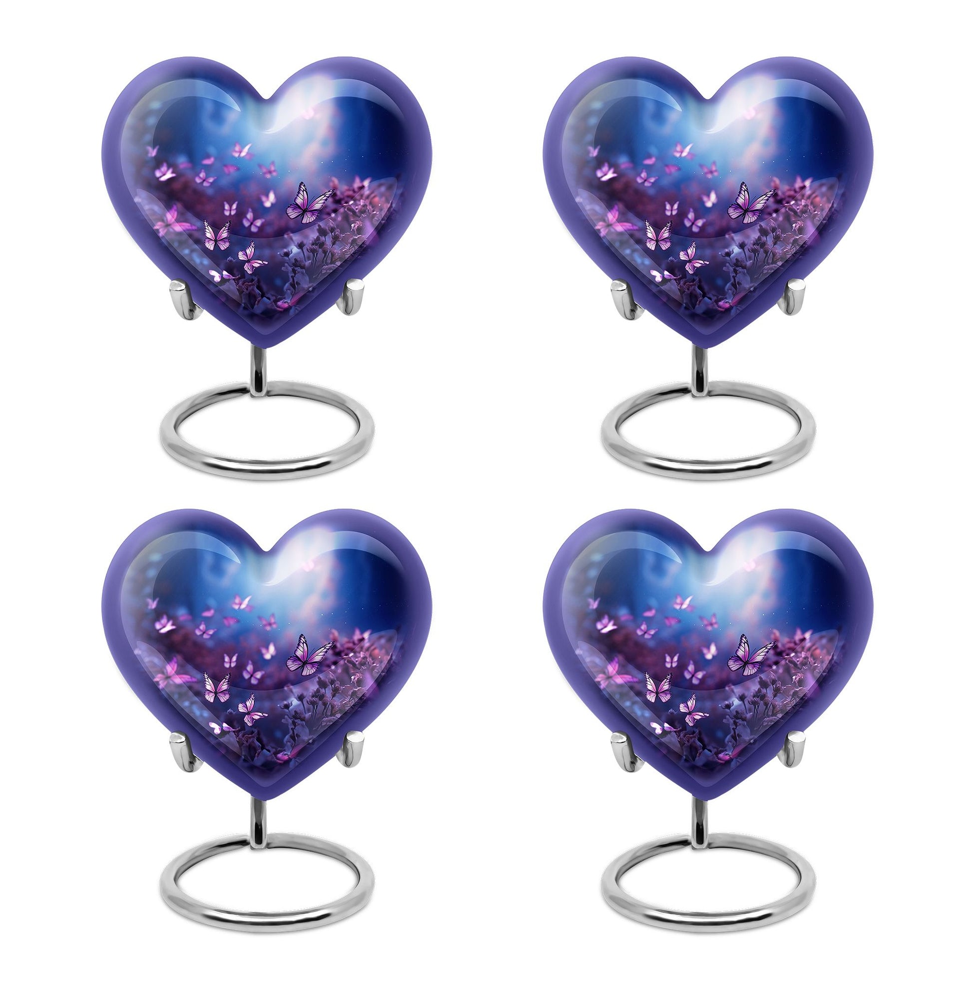 Magical Glowing Butterfly Fantasy Teardrop Cremation Urn For Ashes