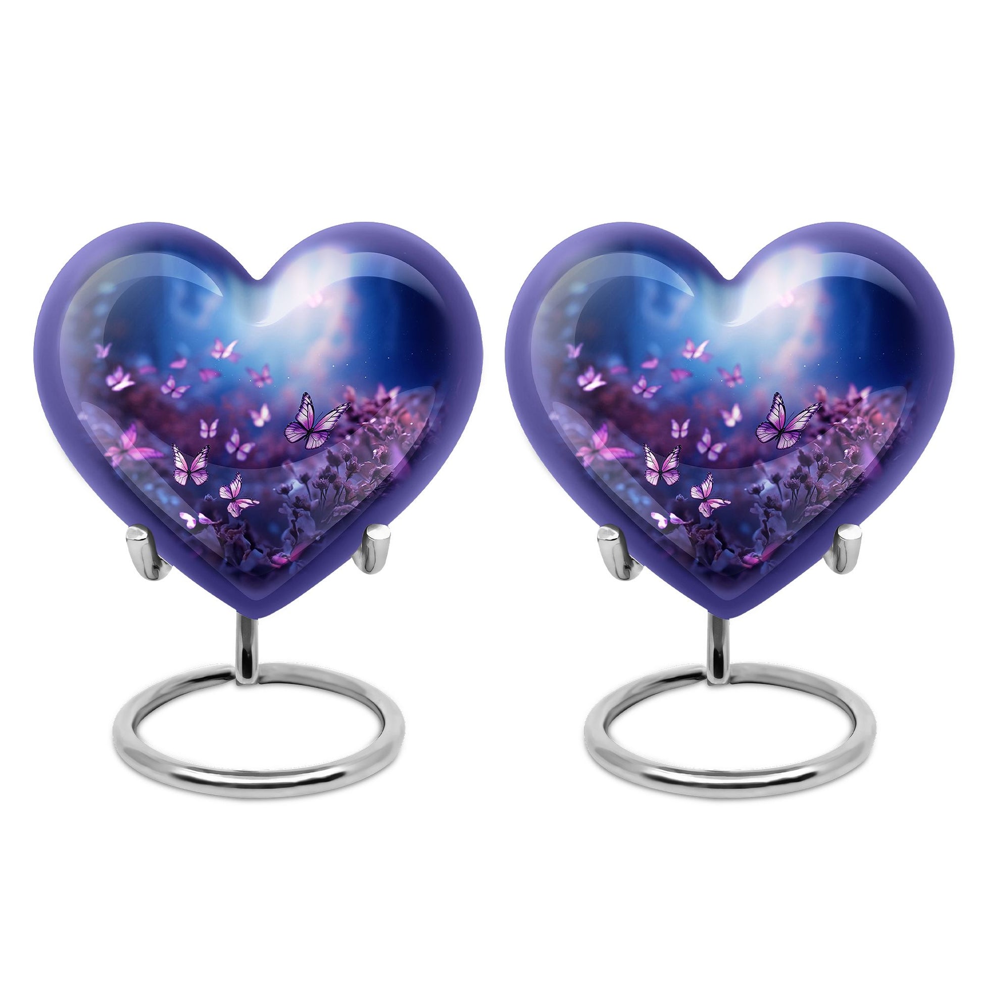 Magical Glowing Butterfly Fantasy Teardrop Cremation Urn For Ashes
