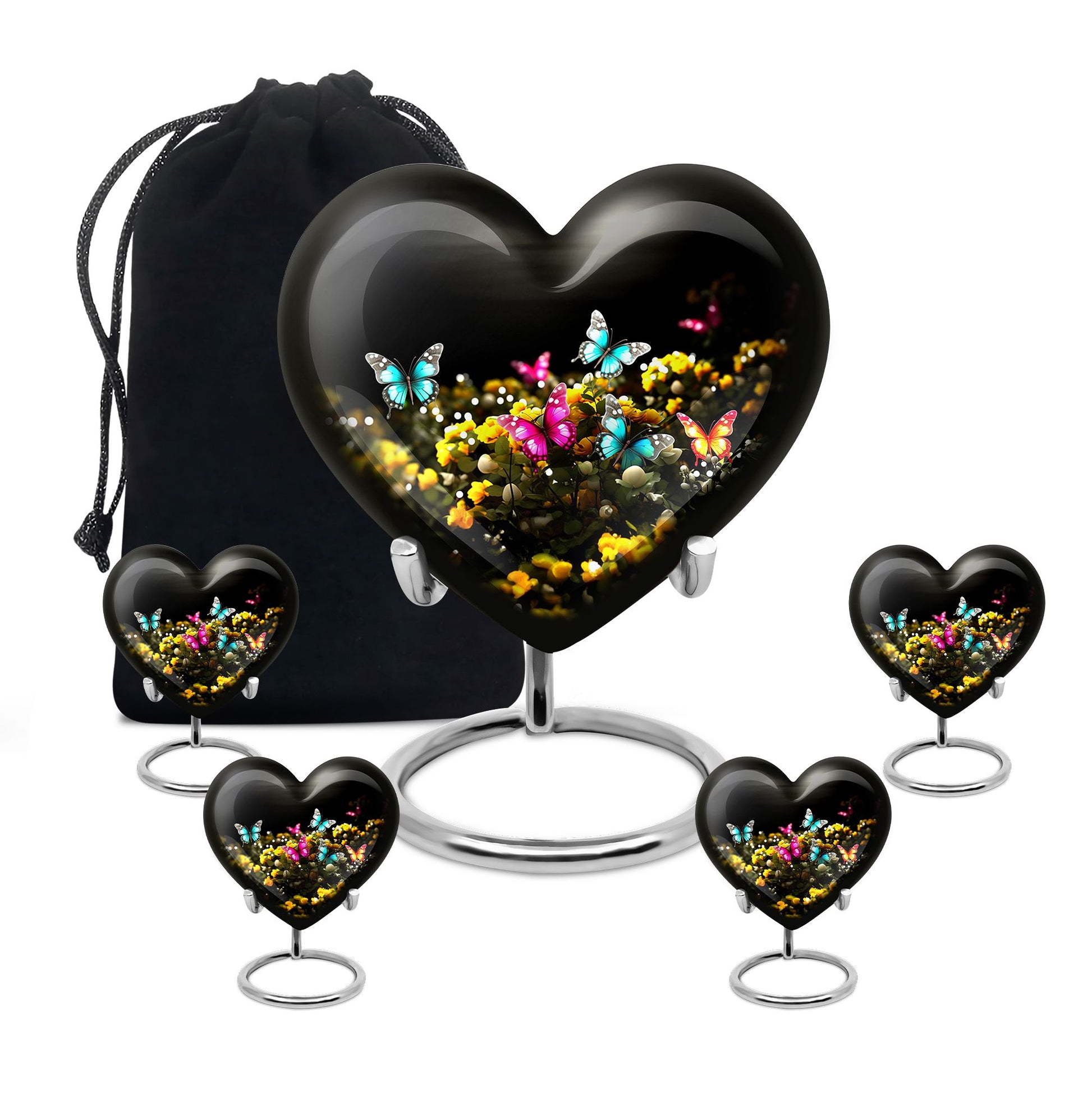 Magical Glowing Butterfly Fantasy Large Teardrop Urn For Ashes