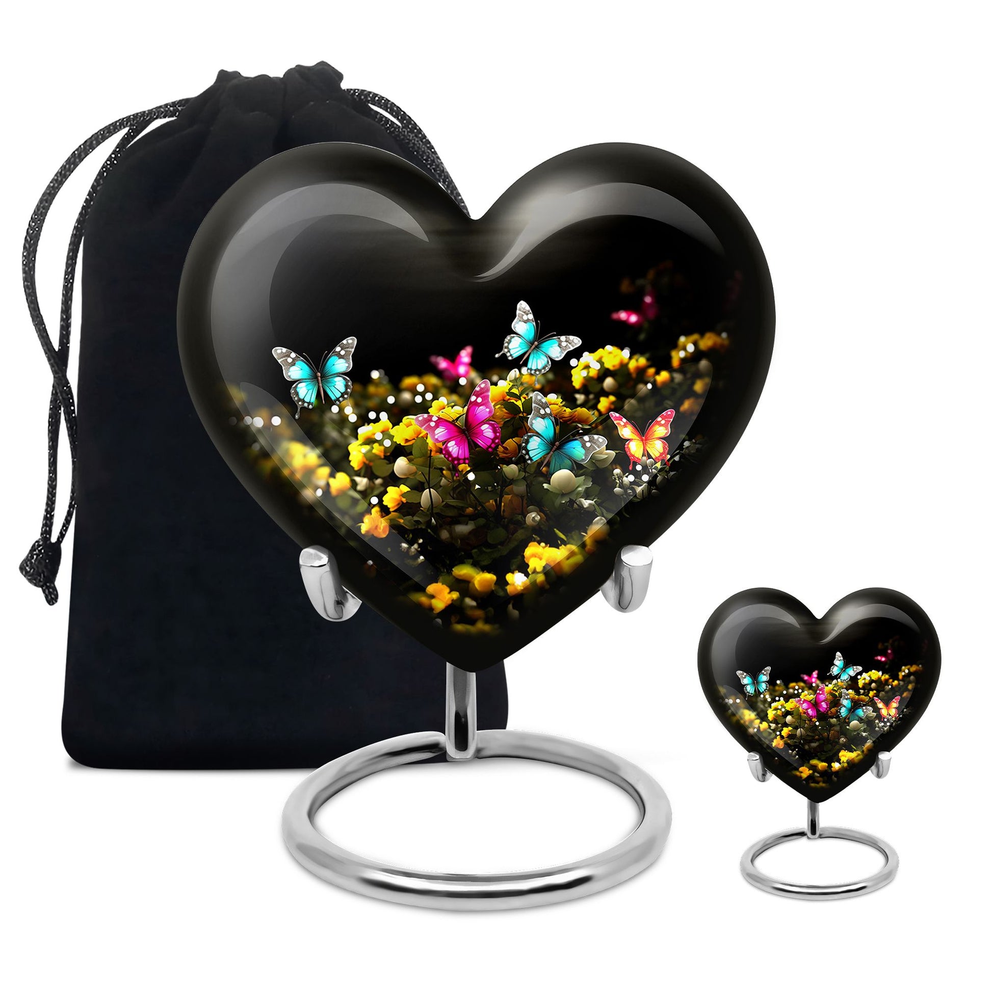 Magical Glowing Butterfly Fantasy Large Teardrop Urn For Ashes