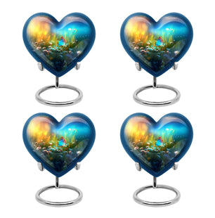 Butterflies Fly Sunset Meadow Teardrop Shaped Urns For Ashes