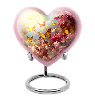 Colorfull Butterflies Fly- Butterfly Urn Teardrop Cremation Urn