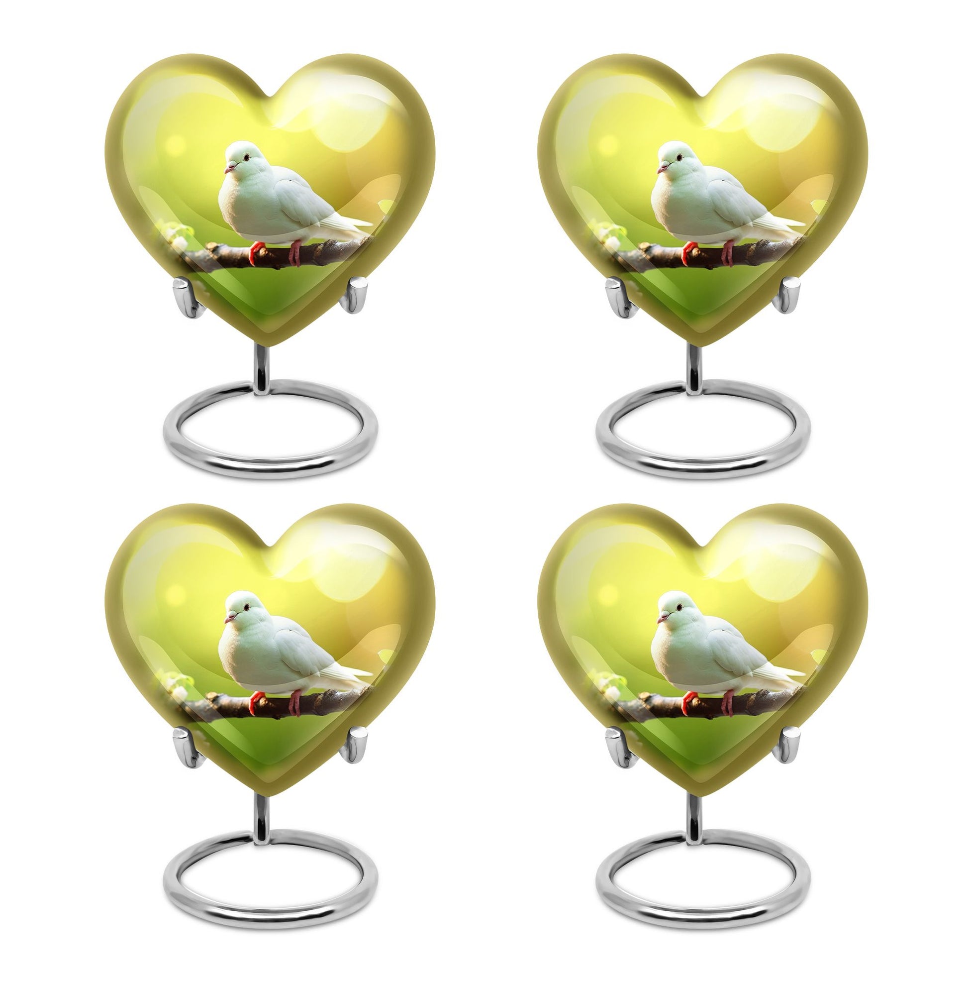 Heart Shape Dove Urn Keepsake Urn Pack of 4