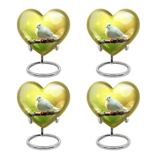 Heart Shape Dove Urn Keepsake Urn Pack of 4