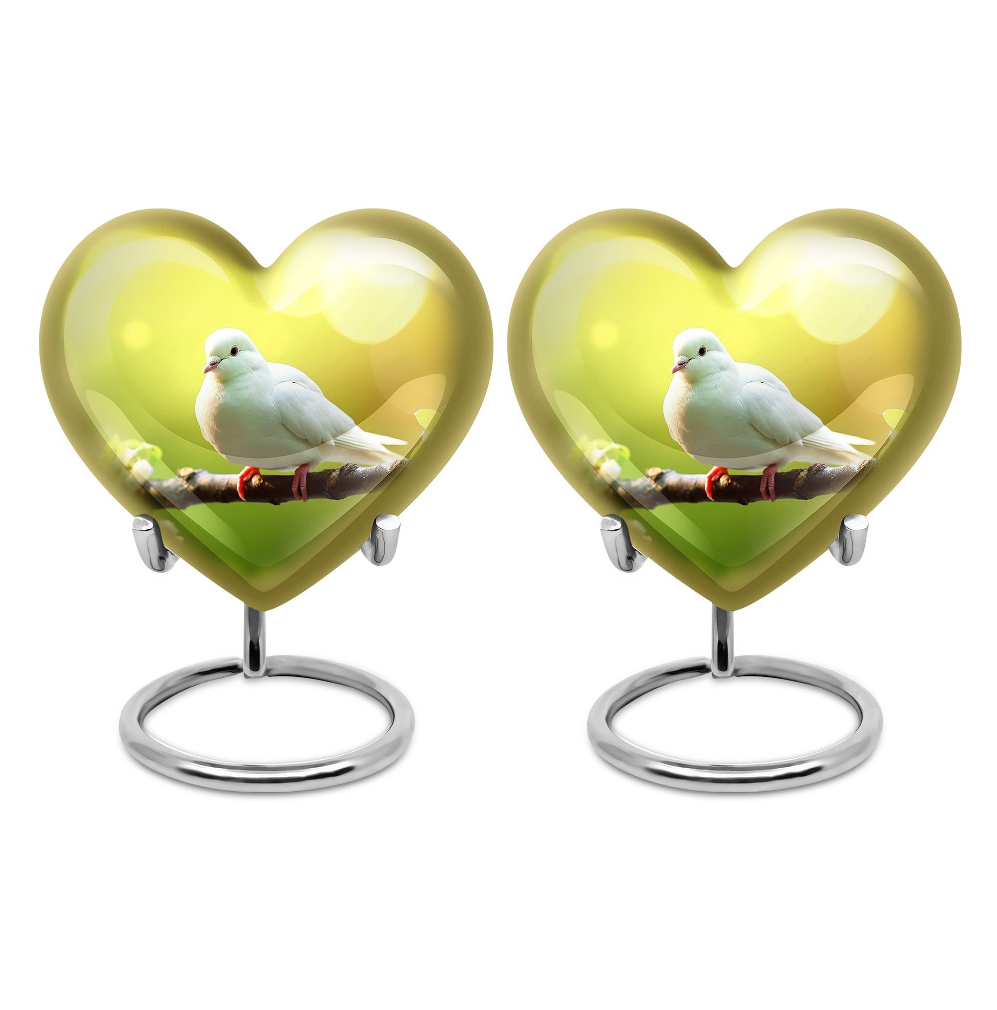 Heart Shape Dove Urn Keepsake Urn Pack of 2