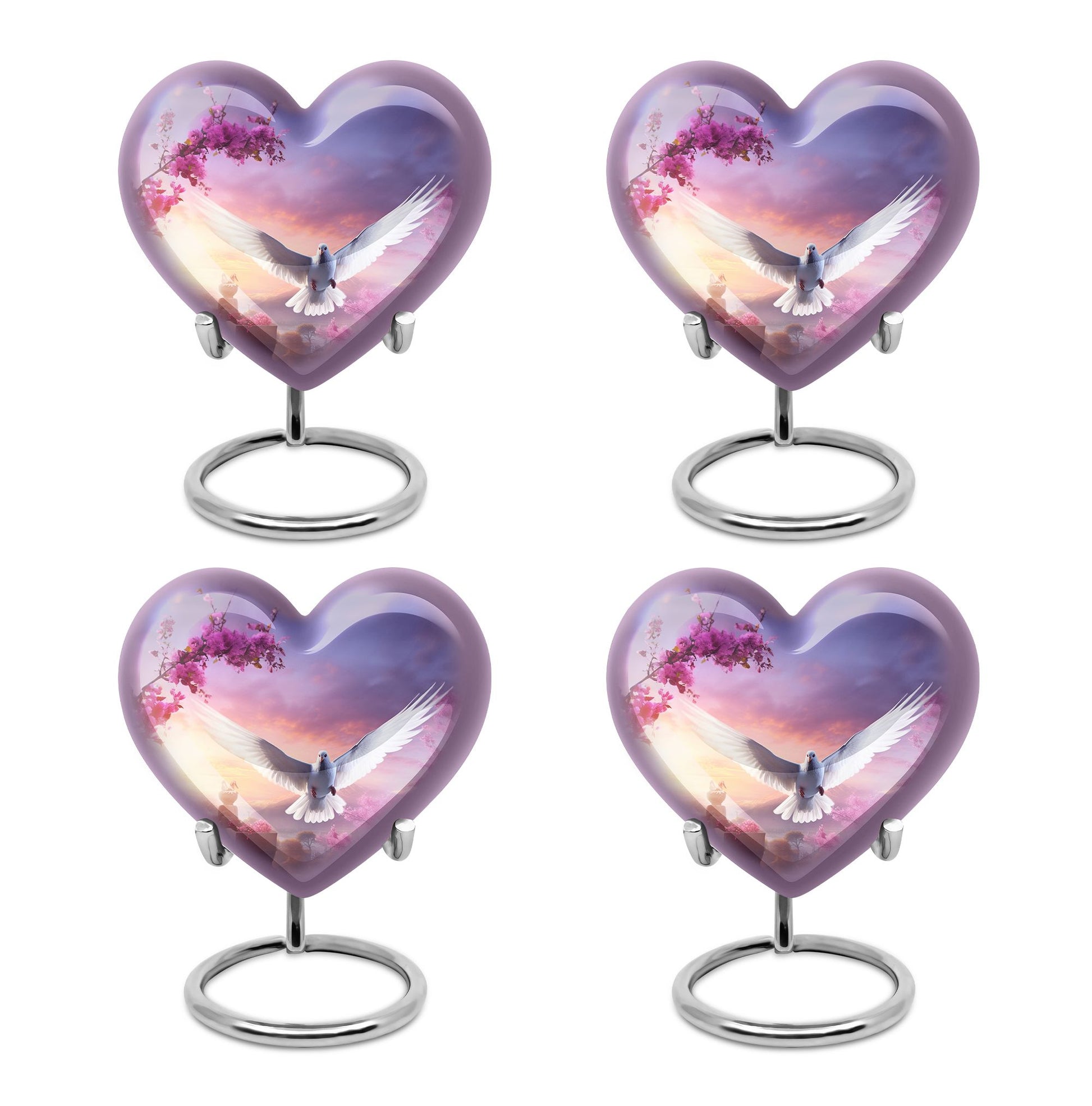 Heart Shape Dove Urn Keepsake Urn Pack of 4